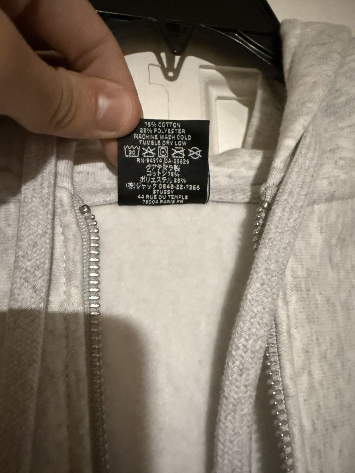 Stussy Stussy Heather Grey Los Angeles Zip-Up Hoodie Size US XL / EU 56 / 4 - 4 Thumbnail