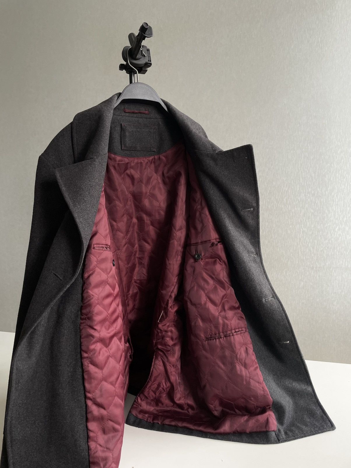 Vintage A Woolen Cold Gray 1/2 Coat Heavyweight Jacket Size US L / EU 52-54 / 3 - 12 Thumbnail