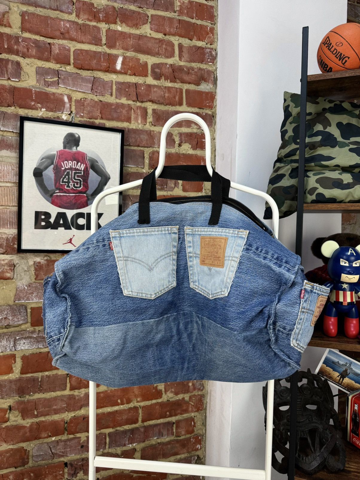Handmade × Levi's × Vintage LEVIS Custom Jeans Denim Bag Hand Made Size ONE SIZE - 5 Thumbnail