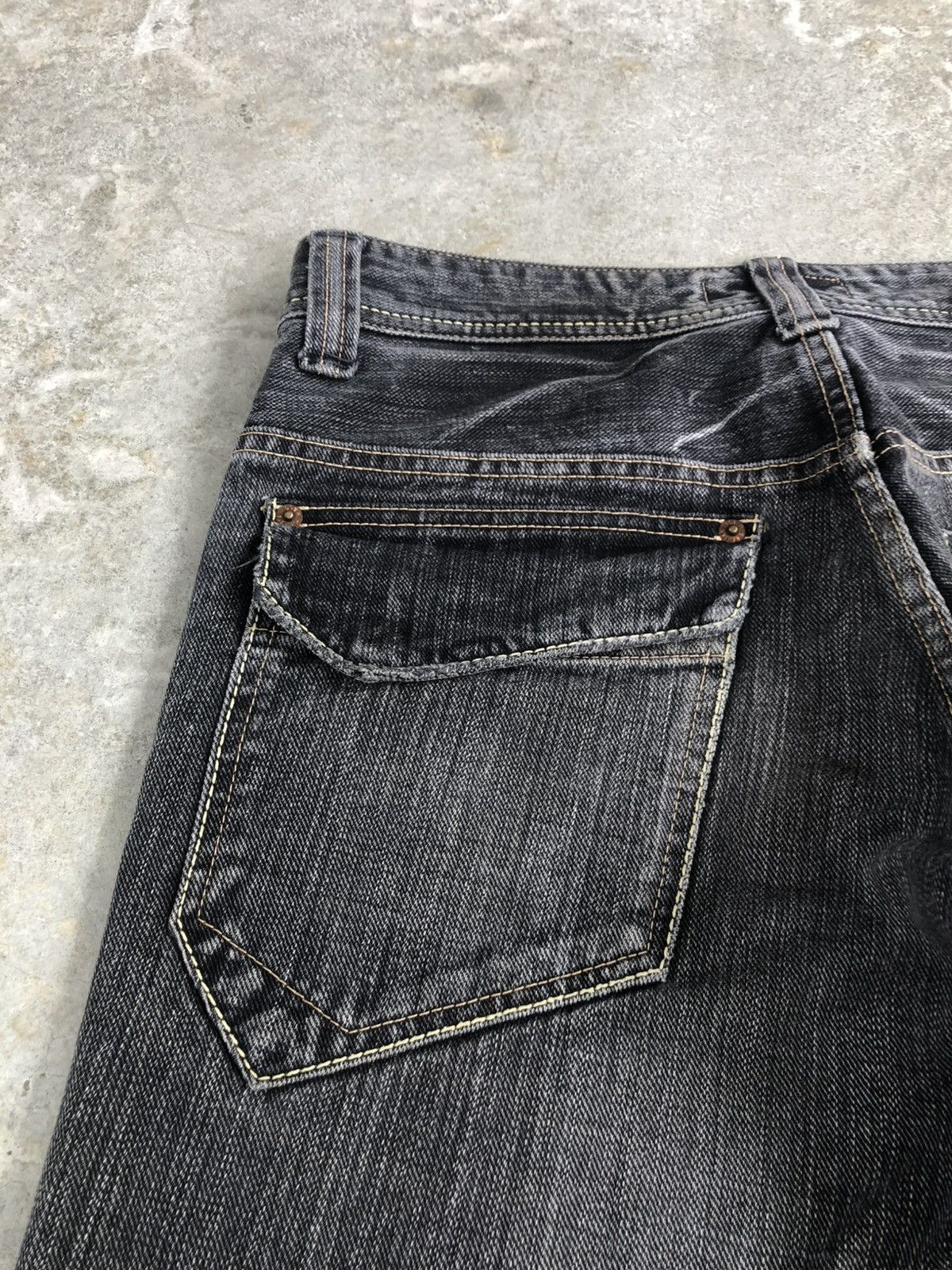 If Six Was Nine Japanese Johnbull Flared Jeans Distressed Denim Size US 32 / EU 48 - 15 Thumbnail