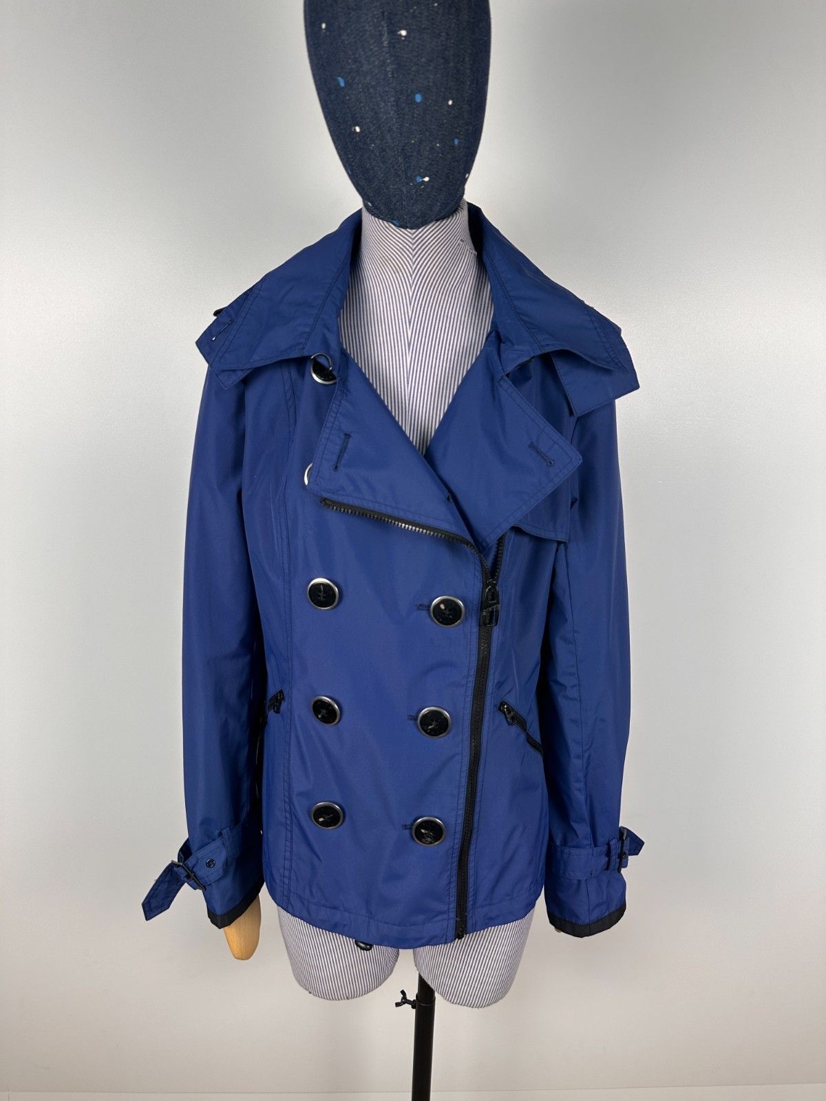 Miss Sixty Miss Sixty Crop Trench Coat Womens Blue Size M Size M / US 6-8 / IT 42-44 - 1 Thumbnail