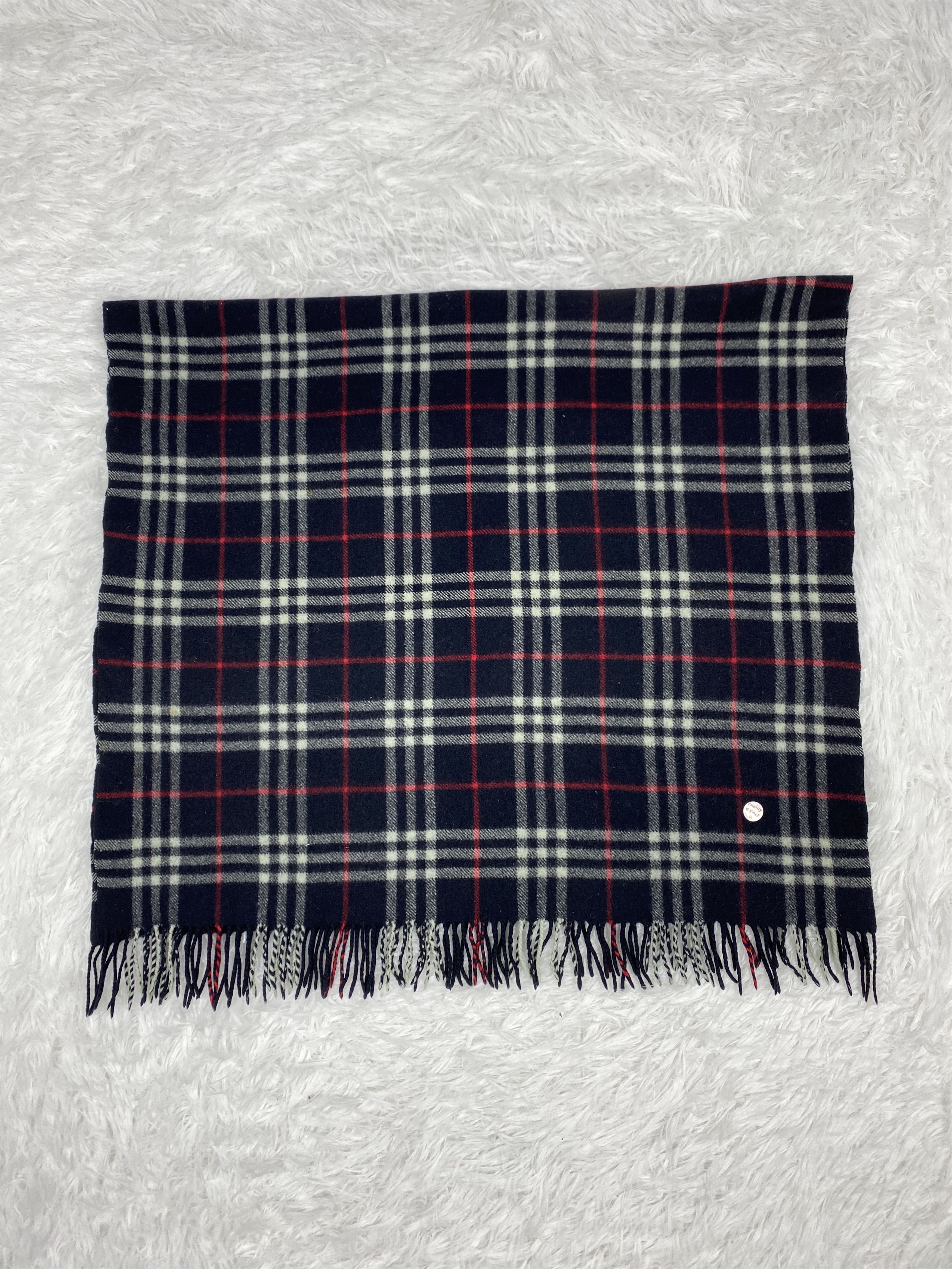 Japanese Brand Vintage Wide Cashmere Scarf / Muffler Neckwear PM0148 Size ONE SIZE - 1 Thumbnail