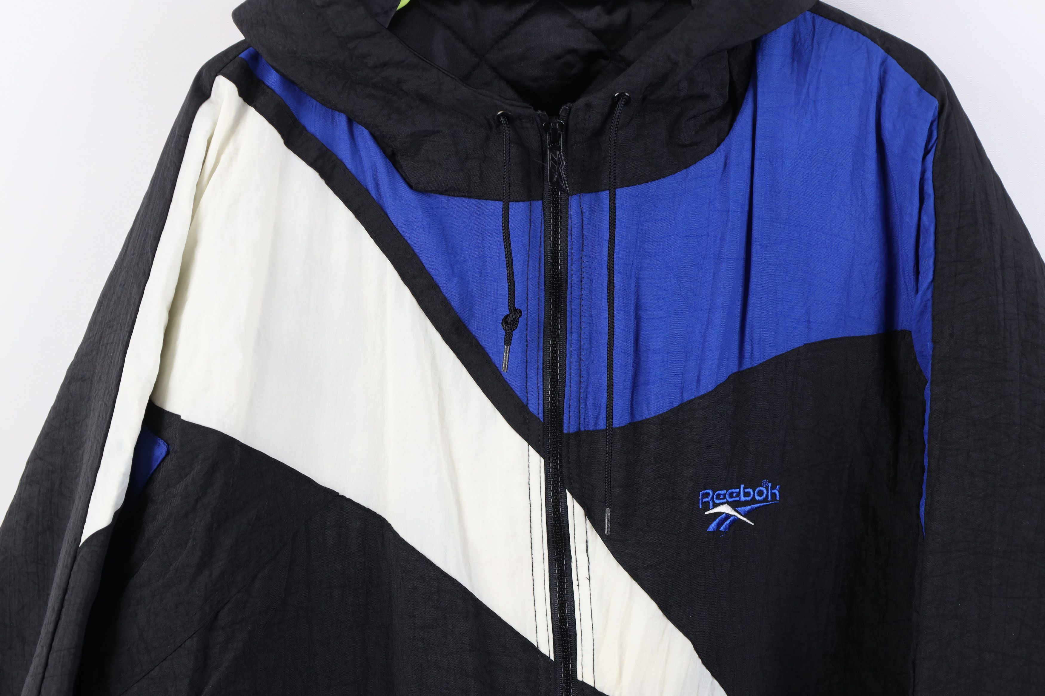 Reebok Deadstock Vintage 90s Reebok Big Logo Hooded Parka Jacket Size US XL / EU 56 / 4 - 3 Thumbnail