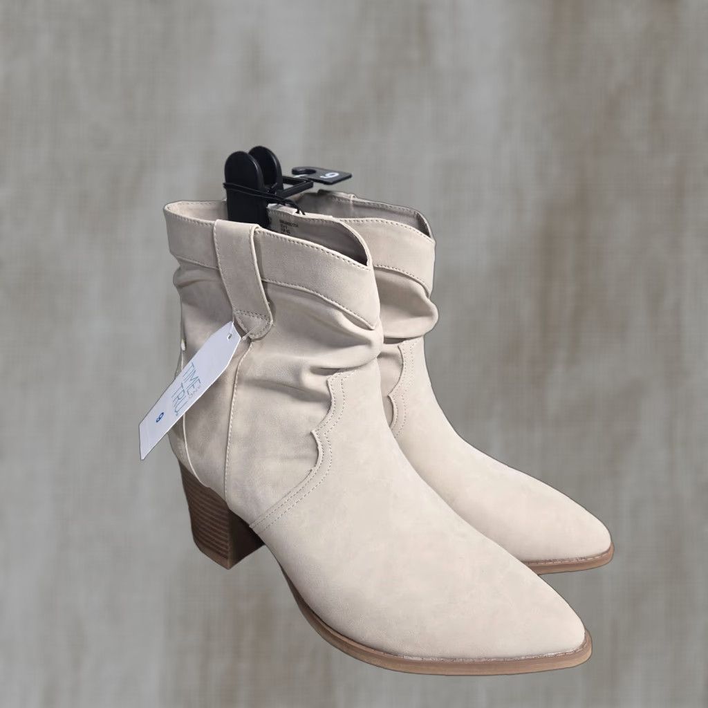 Vintage Time and Tru Boots Women 9 Cognac Faux Suede Chelsea Size US 9 / IT 39 - 1 Thumbnail