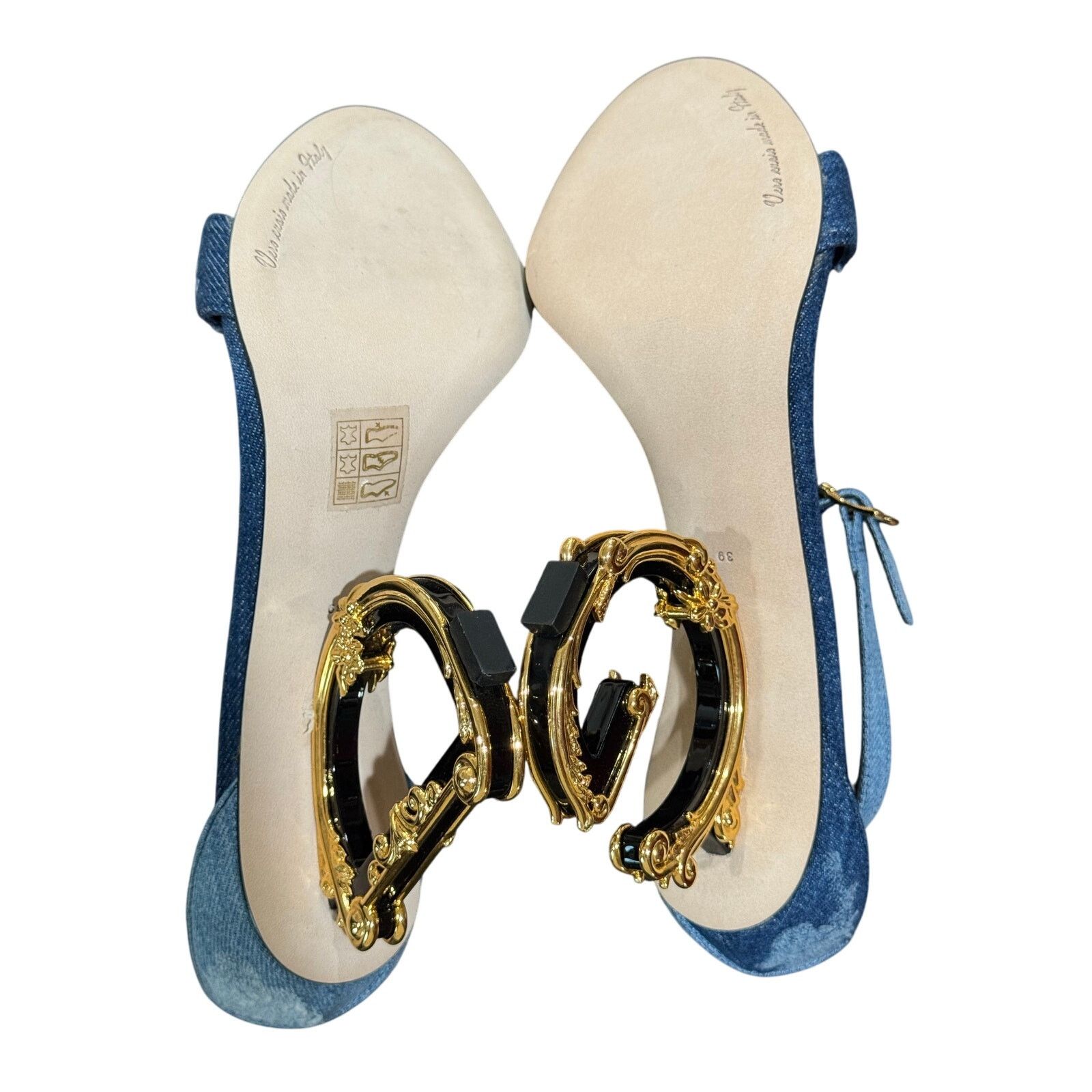 Dolce & Gabbana Dolce&Gabbana 105mm DG Heel Patchwork Sandals sz. 39 EU Size US 9 / IT 39 - 10 Thumbnail
