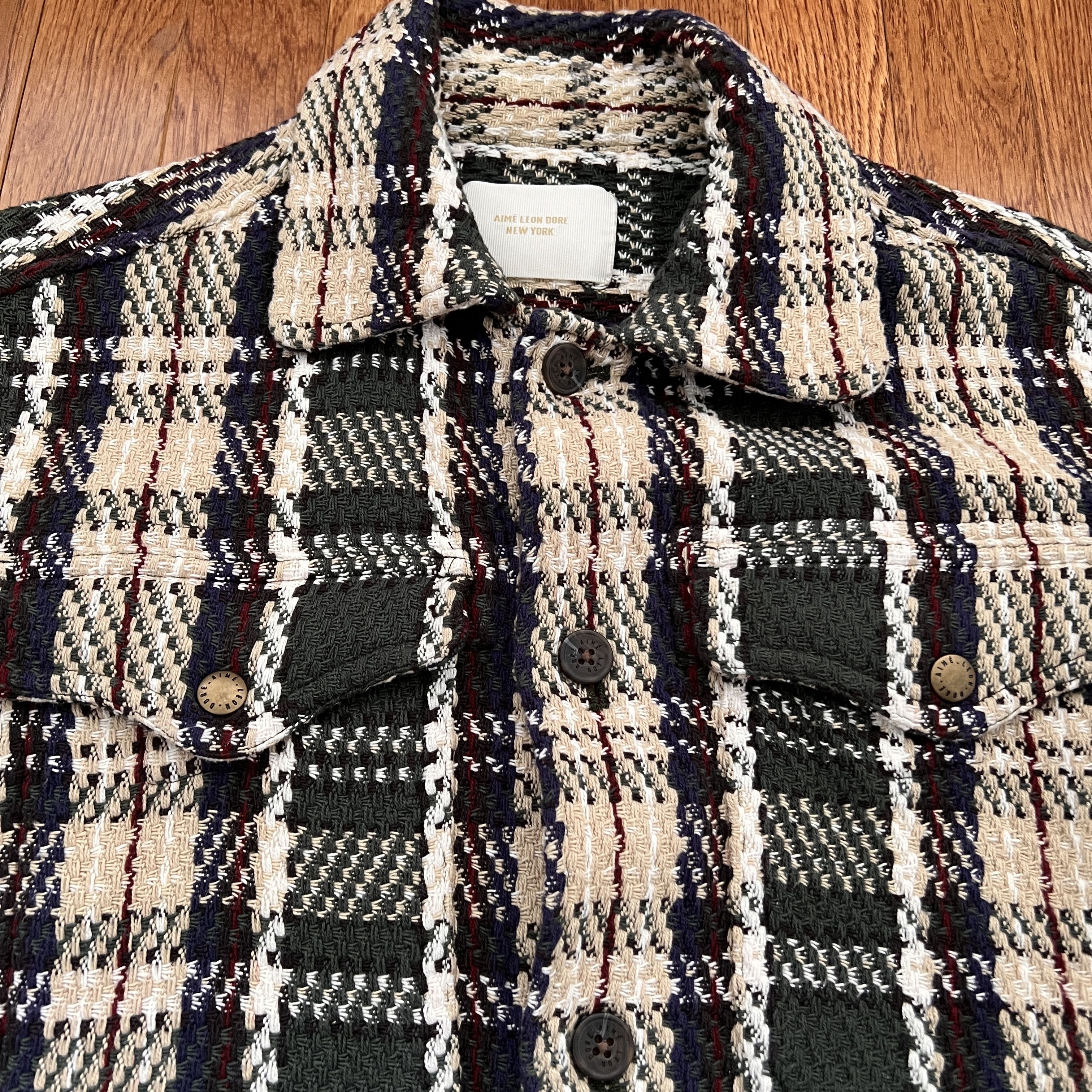Aime Leon Dore Aime Leon Dore/ALD Woven Plaid Overshirt Green/White XS Size US XS / EU 42 / 0 - 4 Thumbnail