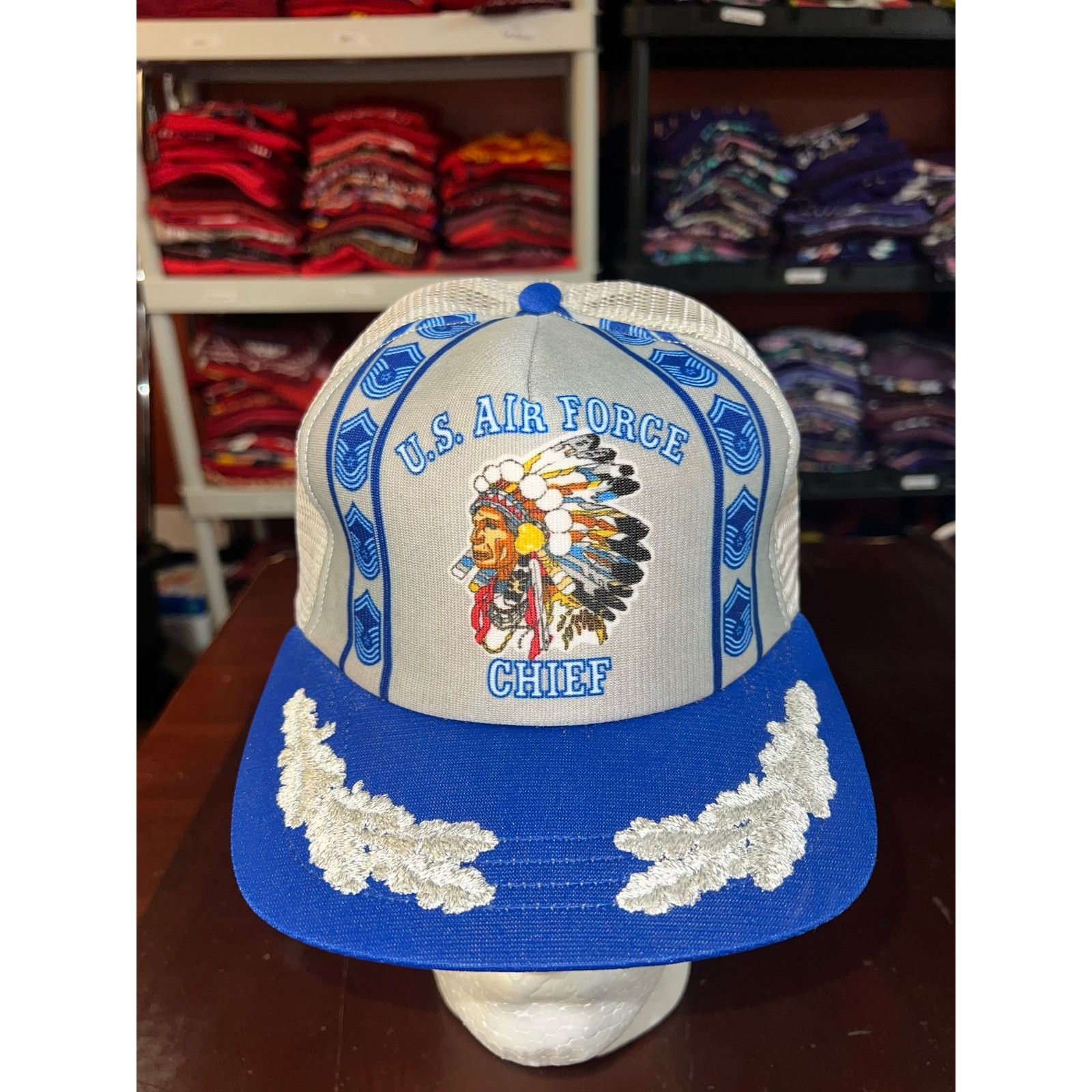 Vintage Vintage US Air Force Chief Hat Scrambled Eggs USAF VTG 80s Size ONE SIZE - 1 Thumbnail