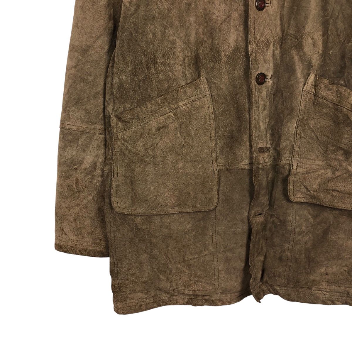 Issey Miyake 📌Vintage Genuine Leather Jacket Flare Blanket Tartan Design Size US M / EU 48-50 / 2 - 5 Thumbnail