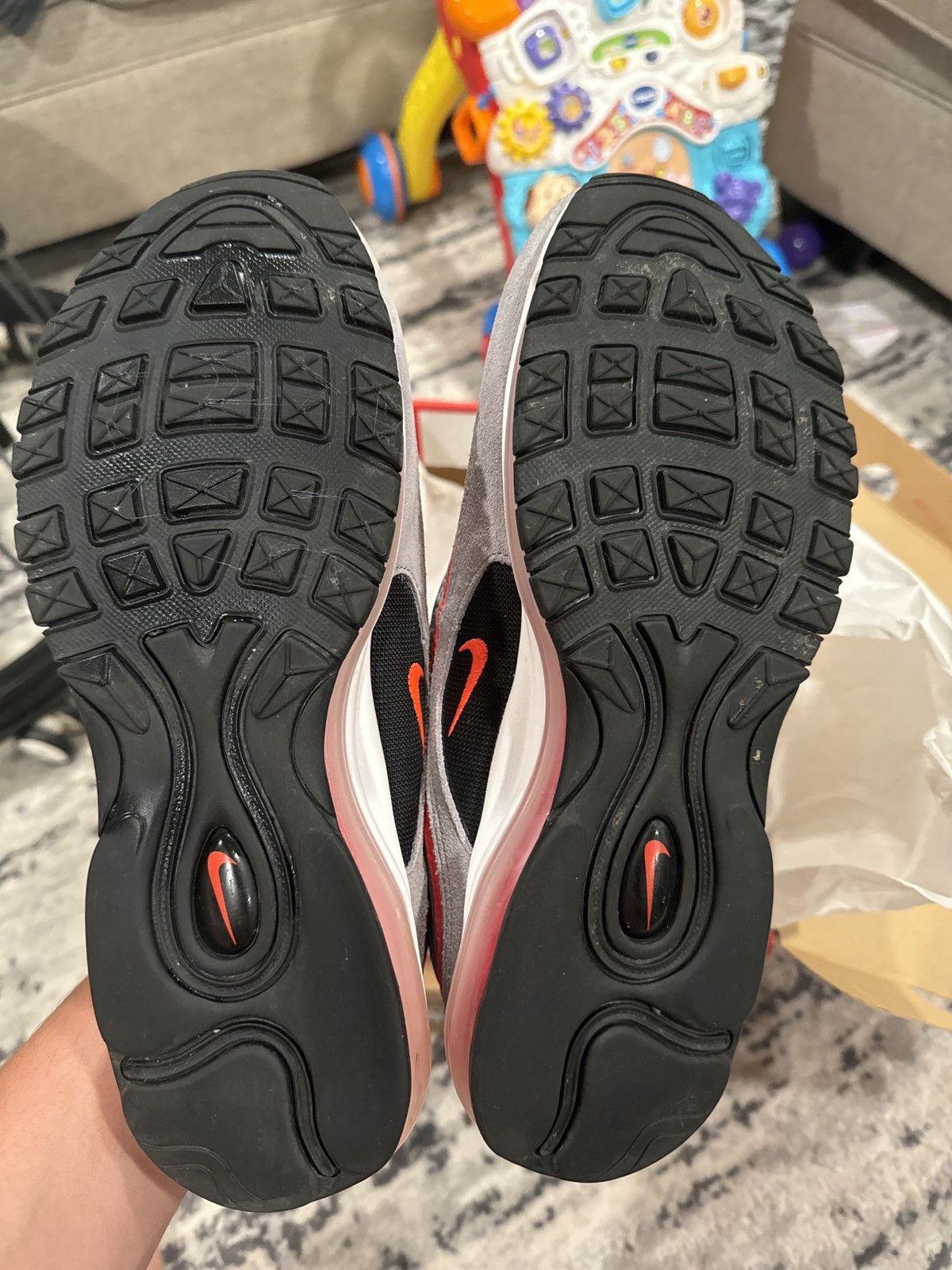 Nike Nike air max 97 Wolf Grey/radiant red-black size 10.5 Size US 10.5 / EU 43-44 - 10 Thumbnail