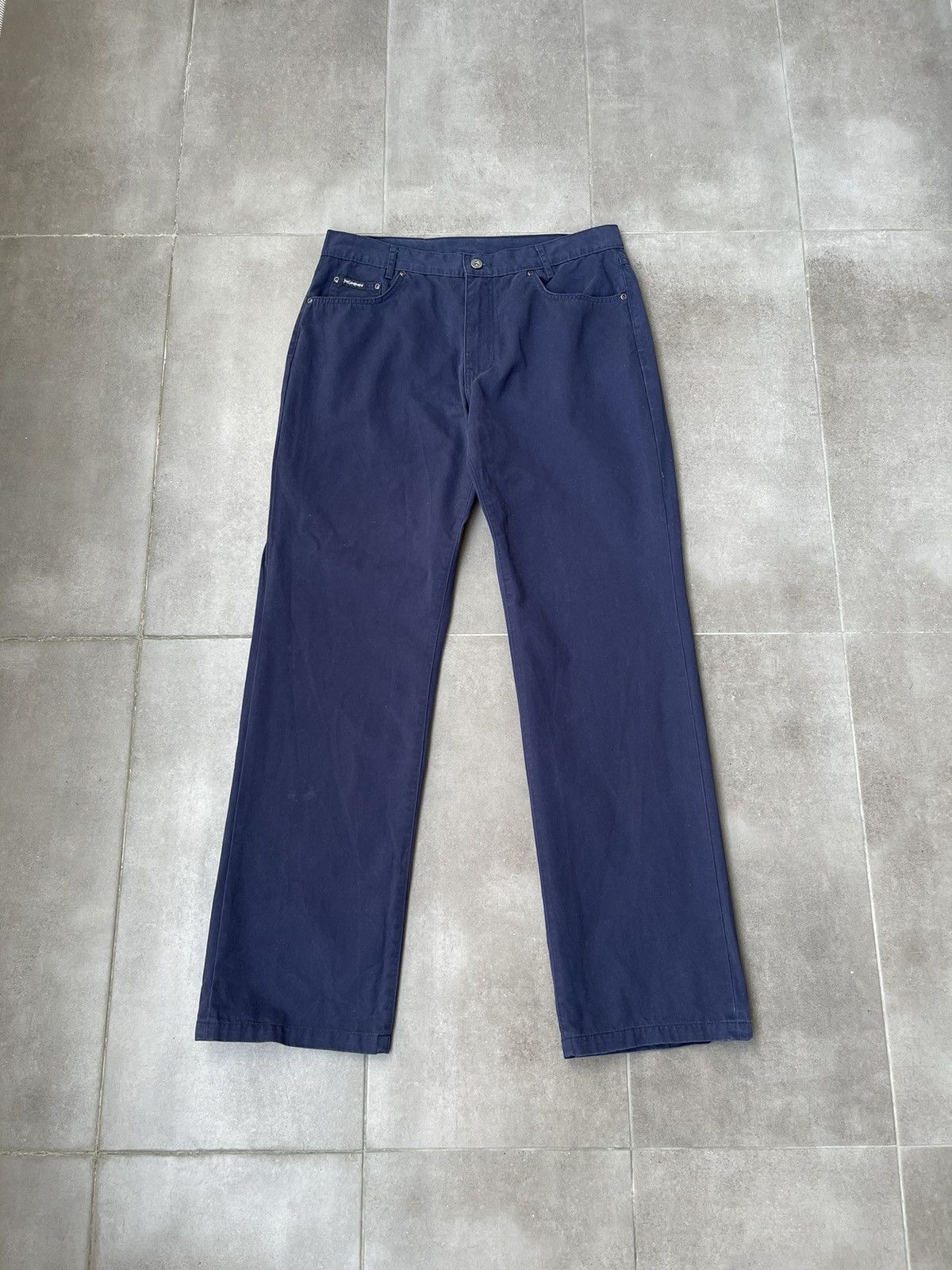 Saint Laurent Paris Yves Saint Laurent Pour Homme Navy Denim Casual Pants Size US 34 / EU 50 - 3 Thumbnail