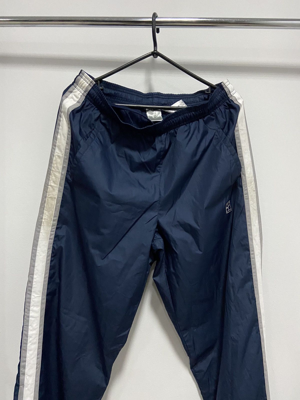 Nike × Vintage Nike Court Vintage Nylon Pants Small Logo stripe Size US 32 / EU 48 - 2 Thumbnail