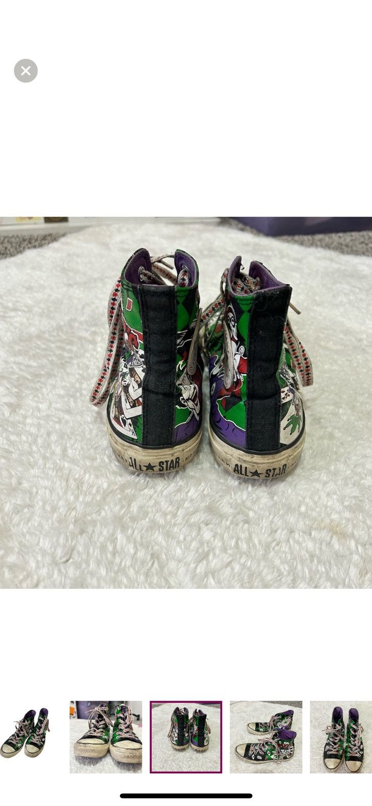 Converse Converse X dc comics joker’s wild high top sneakers size 6 Size US 6 / EU 39 - 4 Thumbnail