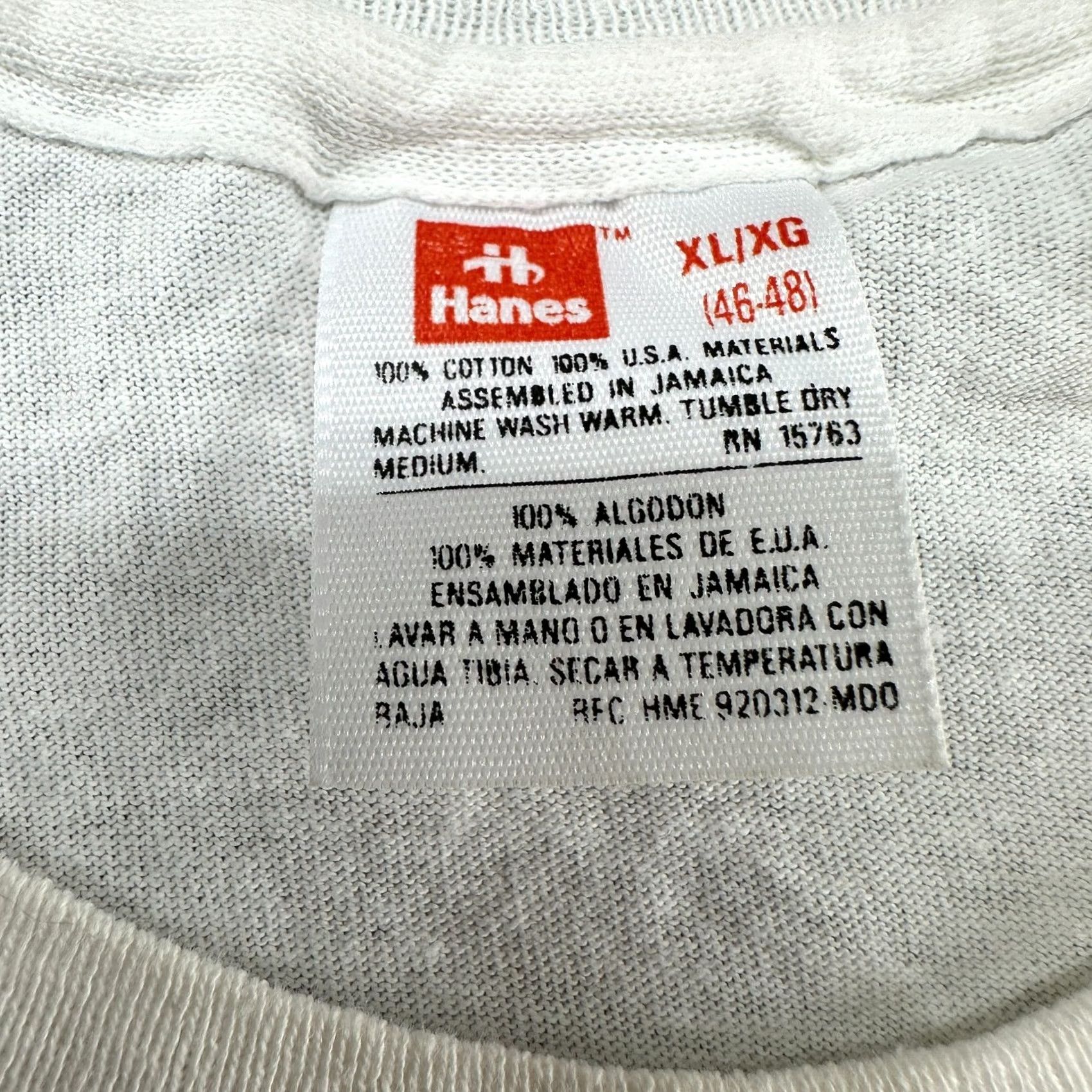 Hanes VINTAGE Vote For Sylvia Shirt Hanes Men XL White Short Sleeve Crew Neck Cotton Polyester 90s Funny Size US XL / EU 56 / 4 - 3 Thumbnail