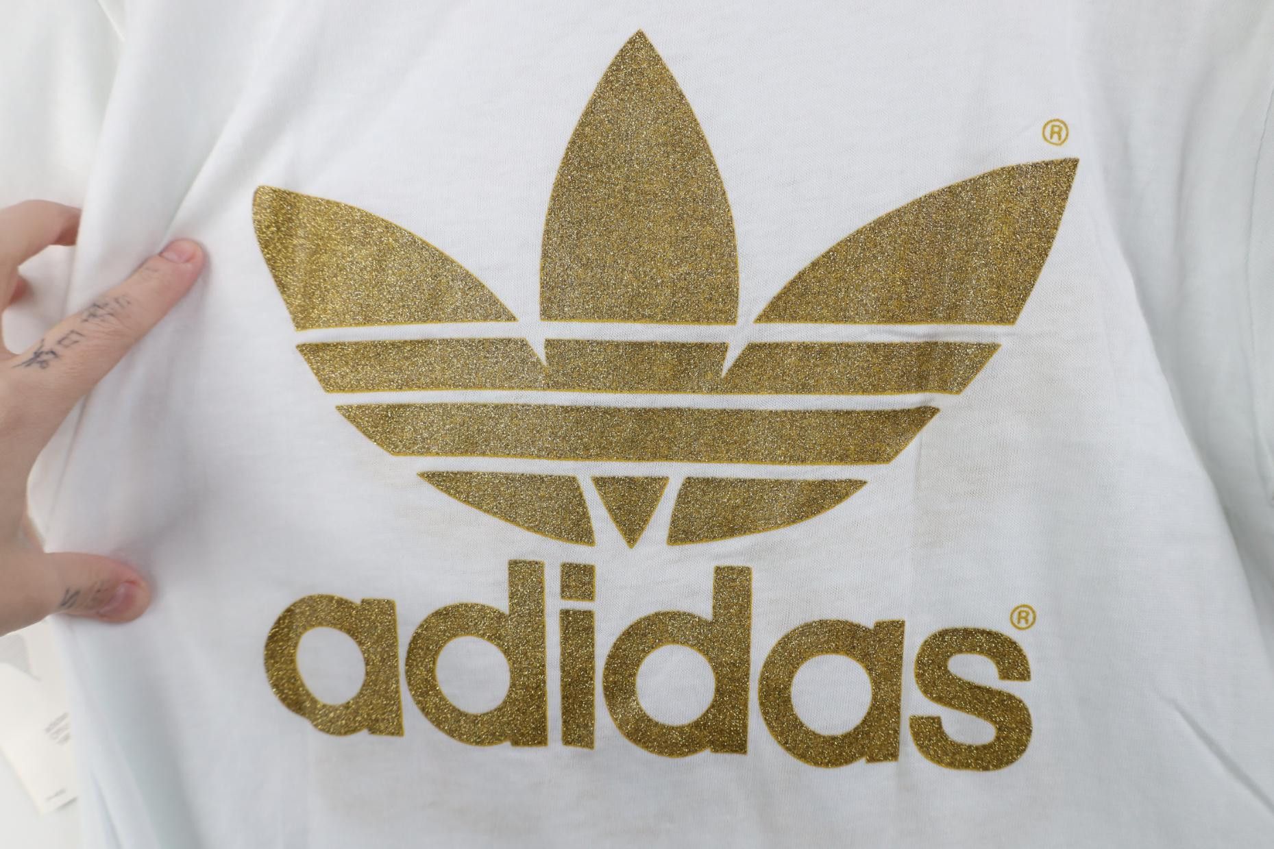 Adidas Deadstock Vintage 80s Adidas Gold Trefoil T-Shirt USA Size US M / EU 48-50 / 2 - 10 Thumbnail