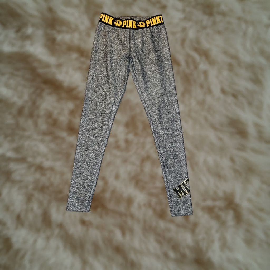Victoria's Secret Pink Victoria'S Secret Leggings Womens XS Missouri Tigers Gray Active Yoga Size 26" / US 2 / IT 38 - 1 Thumbnail
