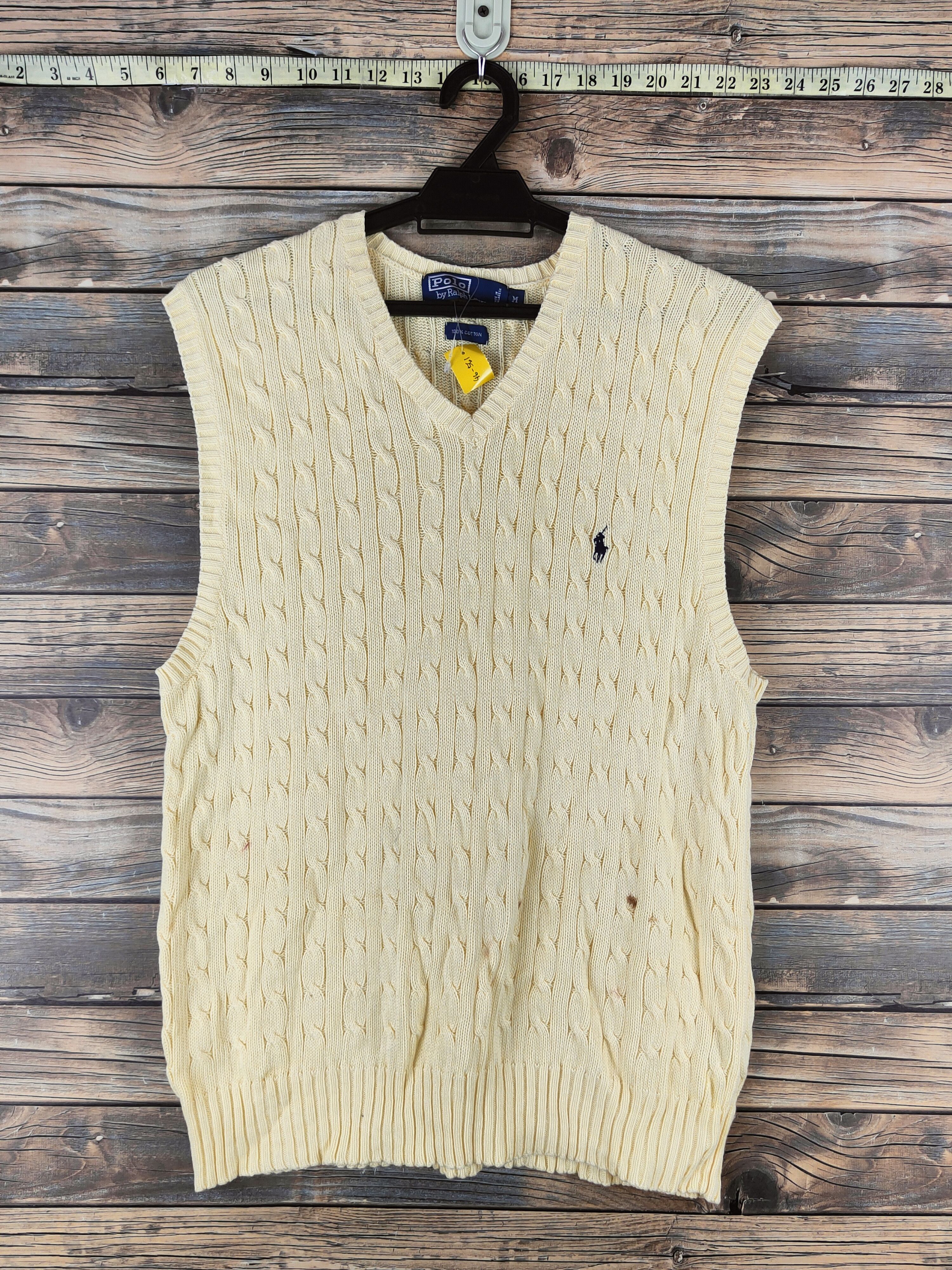Polo Ralph Lauren DL Polo by Ralph Lauren Yellow Knitwear Vests #46-561 Size US M / EU 48-50 / 2 - 1 Thumbnail