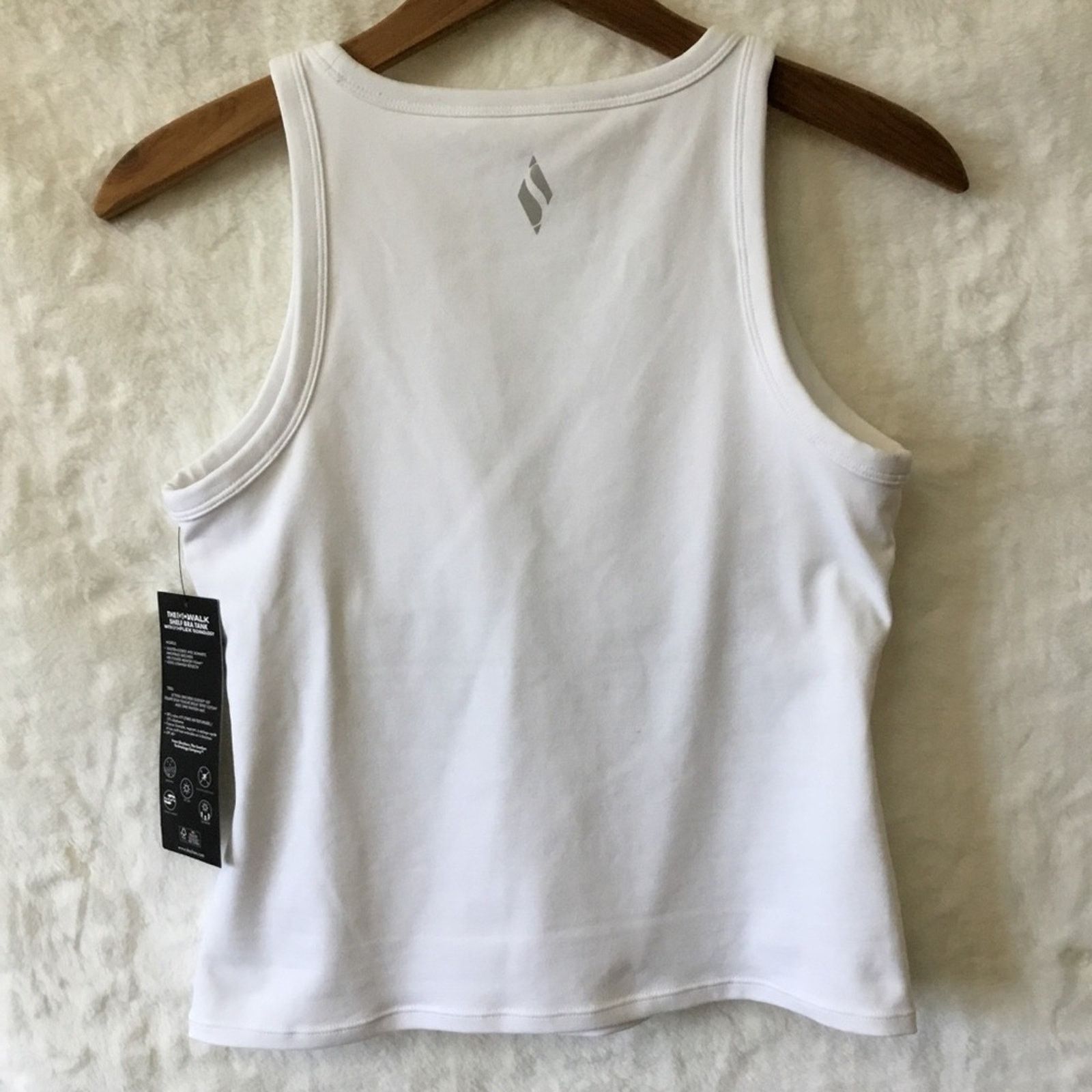 SKECHERS Skechers White The GoWalk Self Bra Tank Top Size M / US 6-8 / IT 42-44 - 6 Thumbnail
