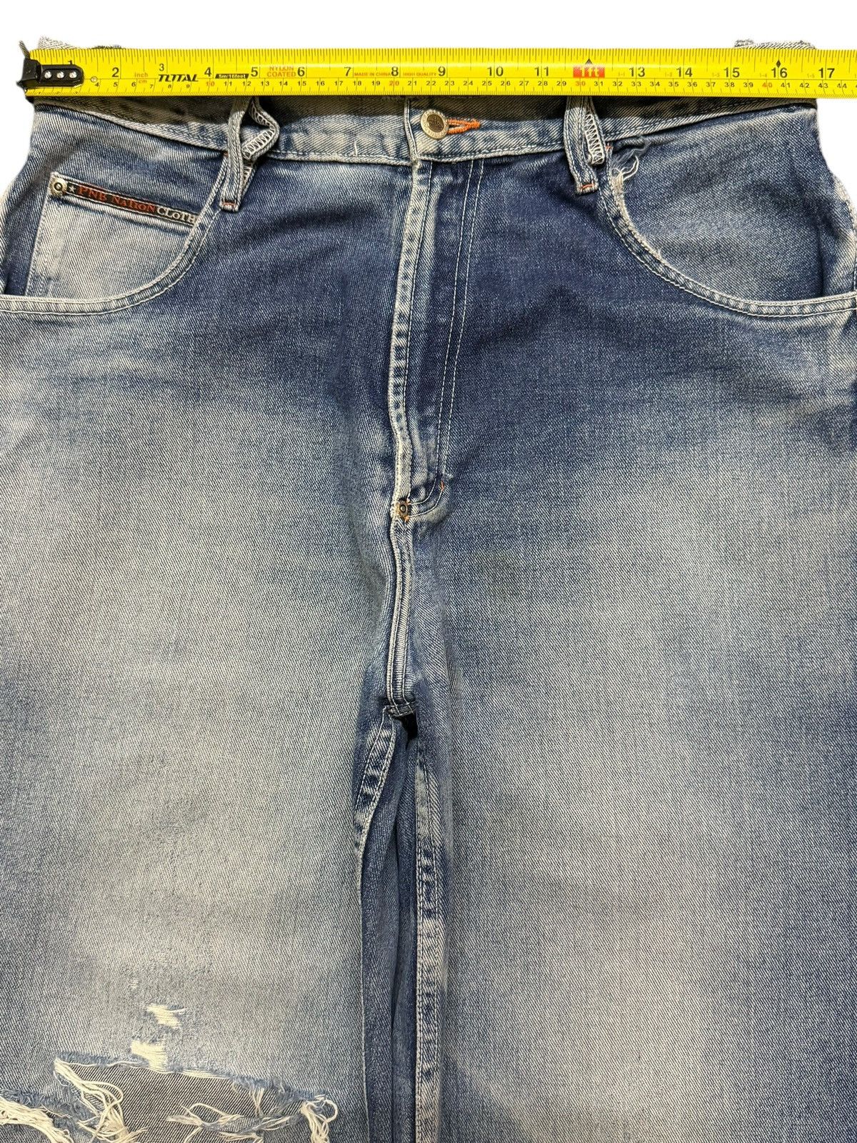 Fubu Vintage Japan Carpenter Faded Wash Distressed Wide Leg Baggy Size US 33 - 12 Thumbnail