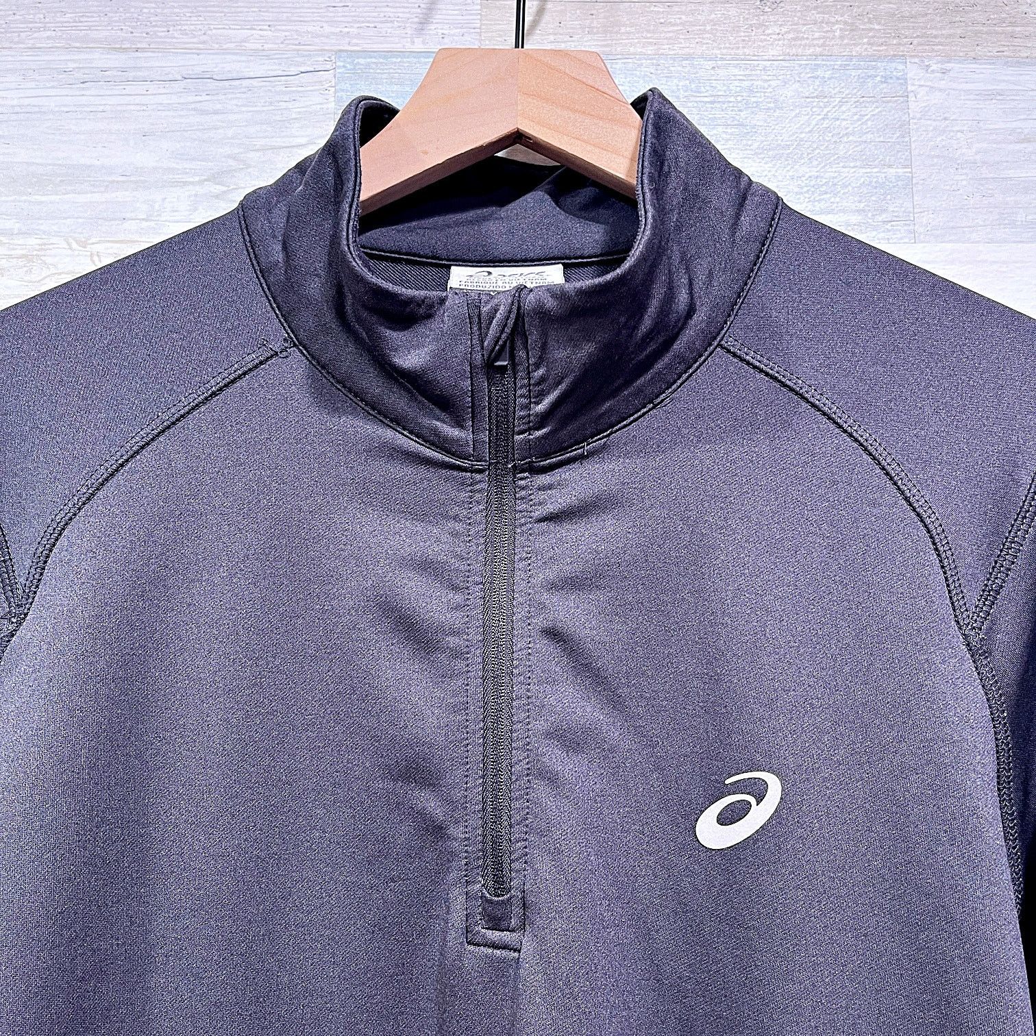Asics ASICS 1/4 Zip Tech Pullover Black Lightweight Mens Medium Size US M / EU 48-50 / 2 - 2 Thumbnail