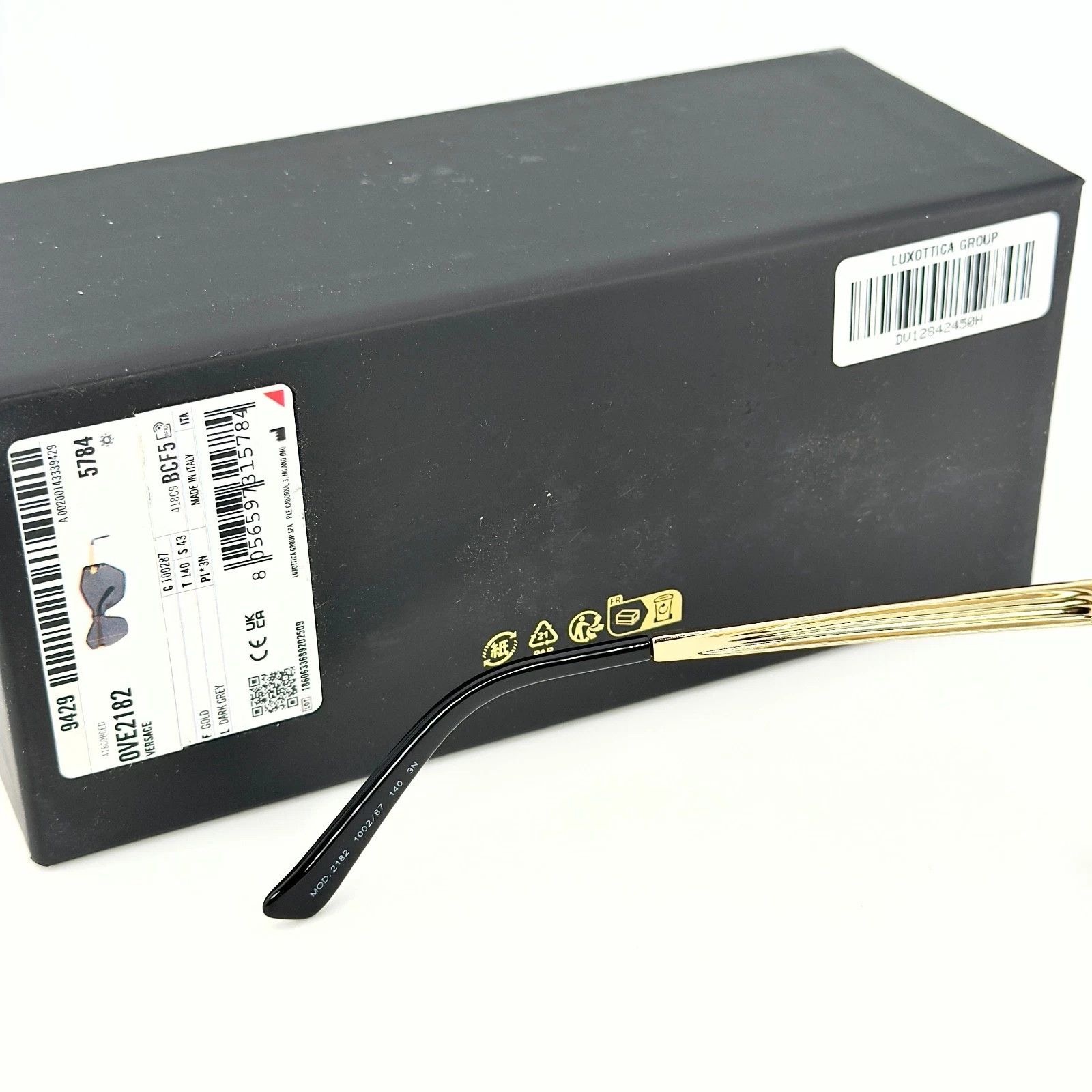 Versace VERSACE VE2182 GLAM Stud Medusa Head 2182 Black Sunglasses Size ONE SIZE - 6 Thumbnail