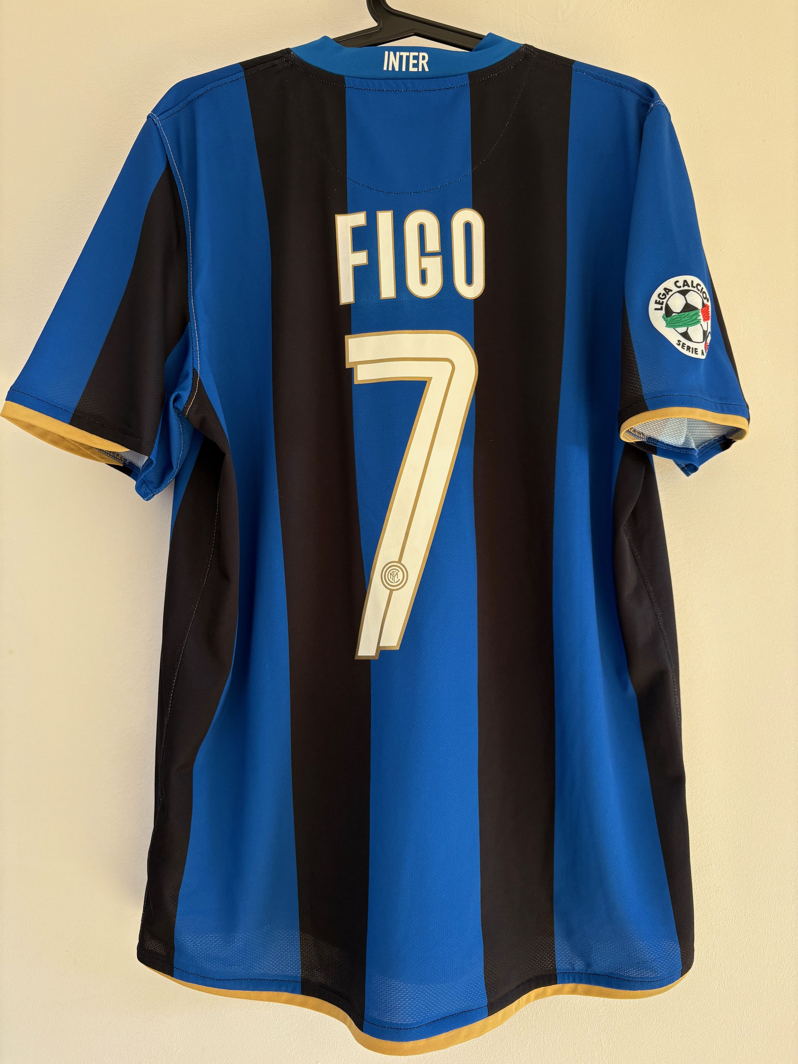 Nike Inter Milan 2008/09 Home Jersey - Figo #7 - Nike Fit Size US M / EU 48-50 / 2 - 1 Thumbnail