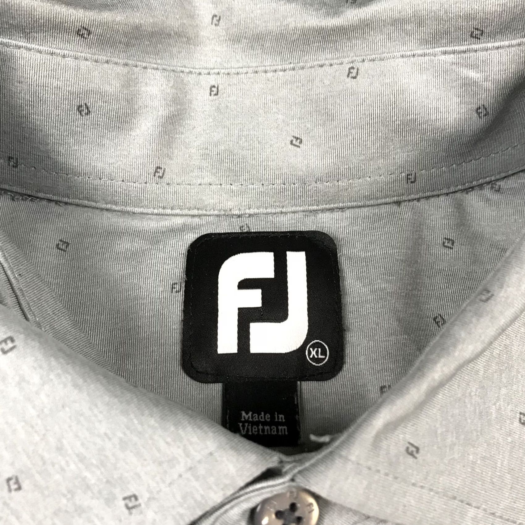 Footjoy FootJoy Polo Shirt Mens XL Gray Stretch Geometric Golf Abstract Logo Activewear, Casual Short Sleeve CollaredPullover Regular Fit Size US XL / EU 56 / 4 - 4 Thumbnail
