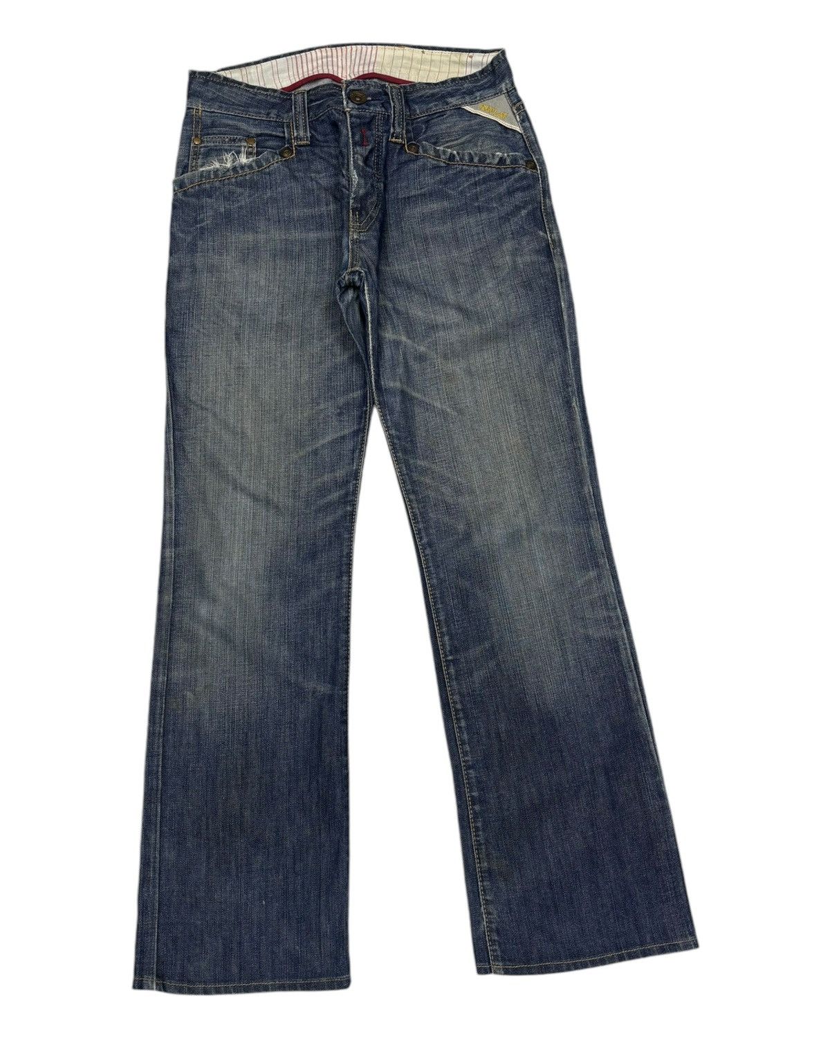 Japanese Brand Vintage Avant Garde Style Replay Flared Denim Jeans Size 28" / US 6 / IT 42 - 5 Thumbnail