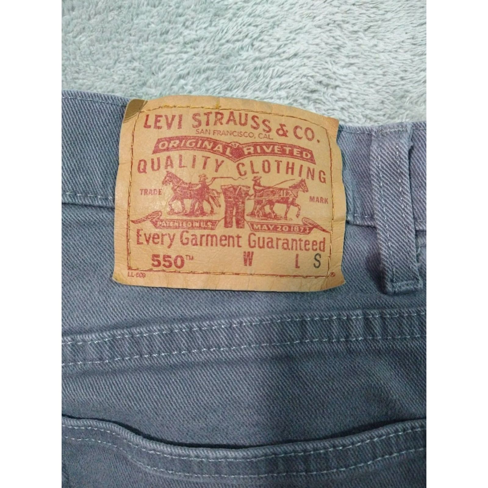 Levi's VINTAGE Levi's 550 Jeans Womens 14 Gray Denim Relaxed Tapered Fit 90s Size 36" / US 14 / IT 50 - 7 Thumbnail