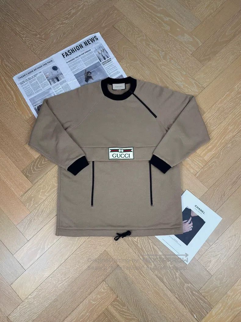 Gucci Logo retro logo long-sleeved round-neck pullover swe