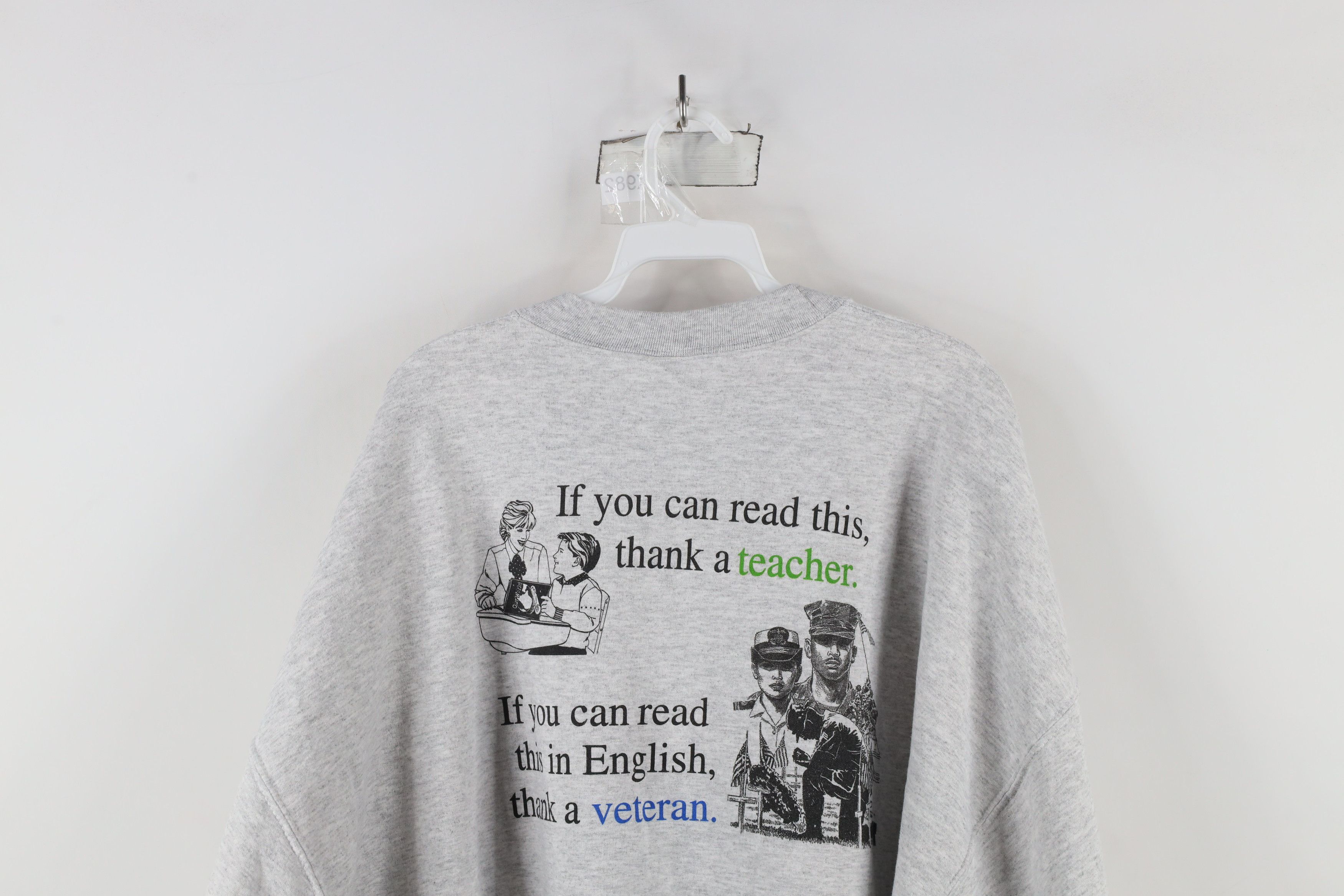 Vintage Vintage Military Flight Crewneck Sweatshirt Heather Gray Size US XXL / EU 58 / 5 - 9 Thumbnail