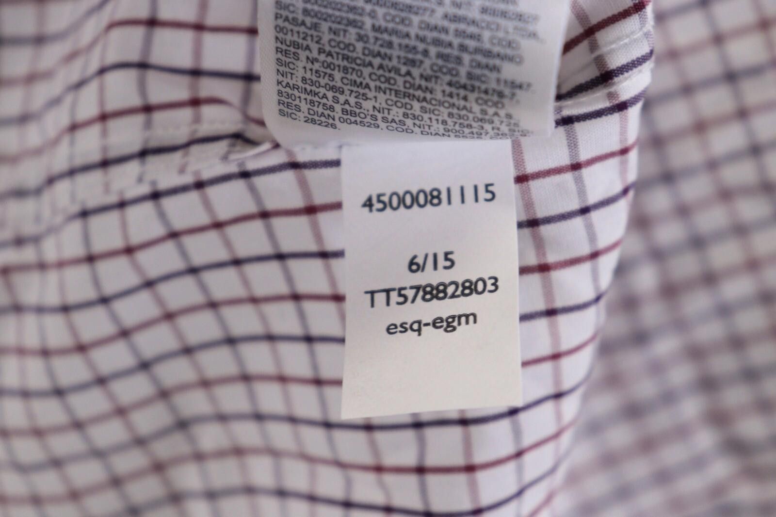 Tommy Hilfiger Tommy Hilfiger Tailored Fitted White Check Shirt 42 16.5 Size US M / EU 48-50 / 2 - 9 Thumbnail