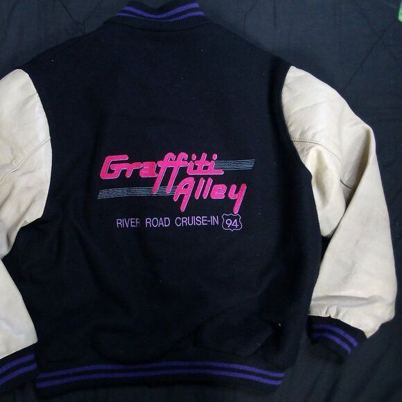 Vintage Vintage Graffiti Alley River Road Cruise-In 94 Bomber Jacket Size US XL / EU 56 / 4 - 8 Thumbnail