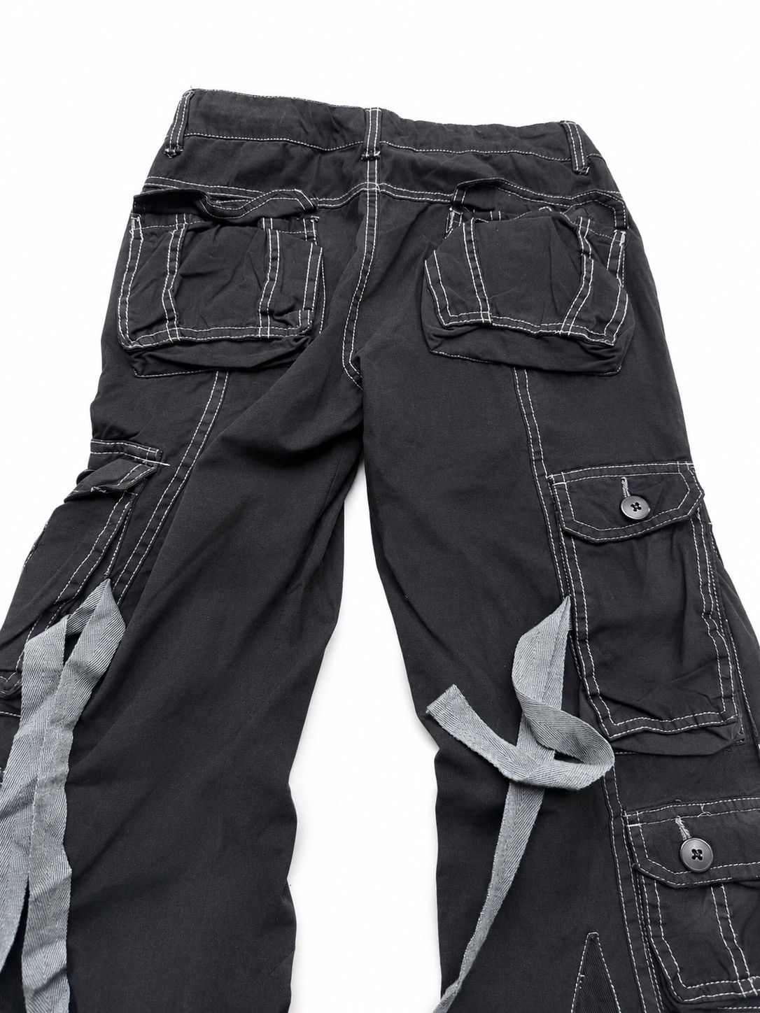 Japanese Brand Vert Lace up flare cargo pants Size US 28 / EU 44 - 4 Thumbnail