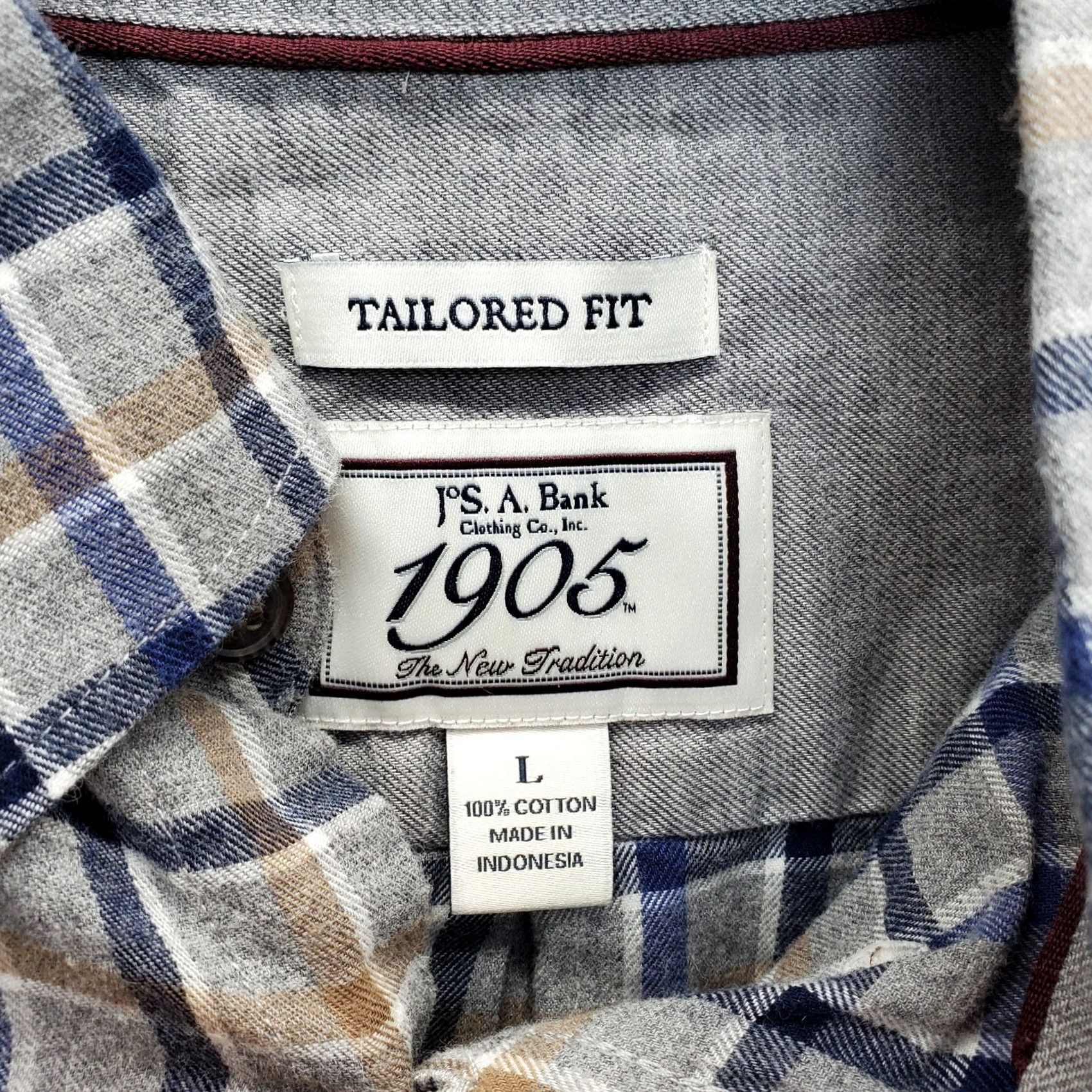 Jos. A. Bank Jos. A. Bank Button-Down Shirt Mens L Multi Plaid Flannel Tailored Fit Collared Size US L / EU 52-54 / 3 - 5 Thumbnail