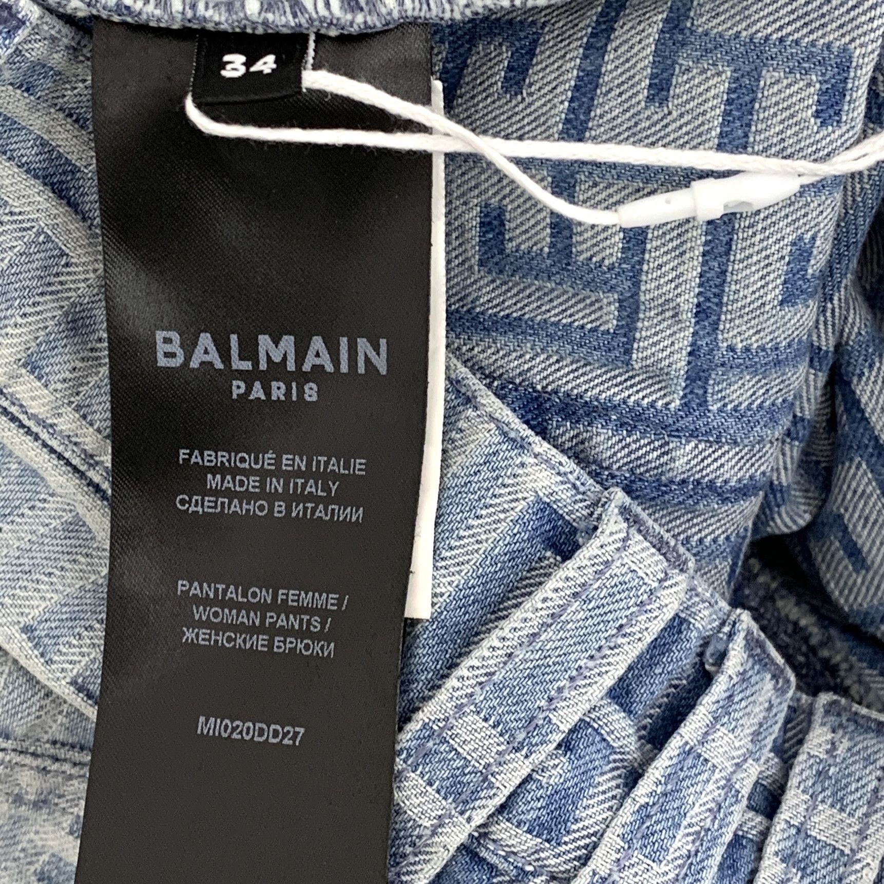 Balmain Balmain Logo Print Denim Pants Blue (34) Size 25" / US 0 / IT 36 - 7 Thumbnail