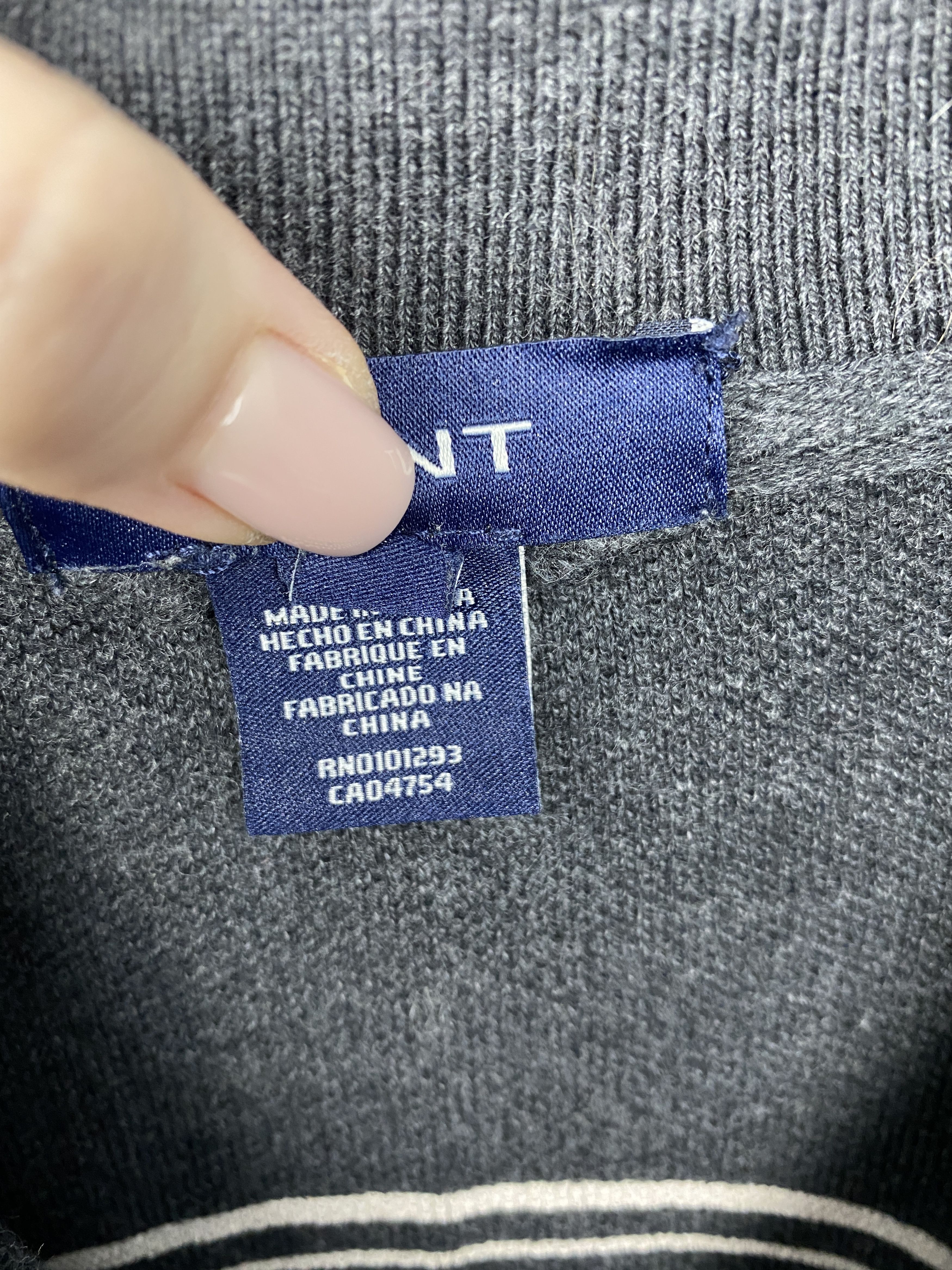 Gant × Vintage Gant Vintage Mens Full Zip Cotton Sweater Size US L / EU 52-54 / 3 - 5 Thumbnail
