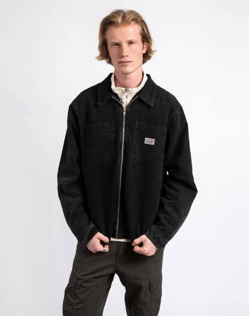 Stussy STÜSSY WASHED CANVAS ZIP LONG SLEEVE SHIRT Size US M / EU 48-50 / 2 - 3 Thumbnail
