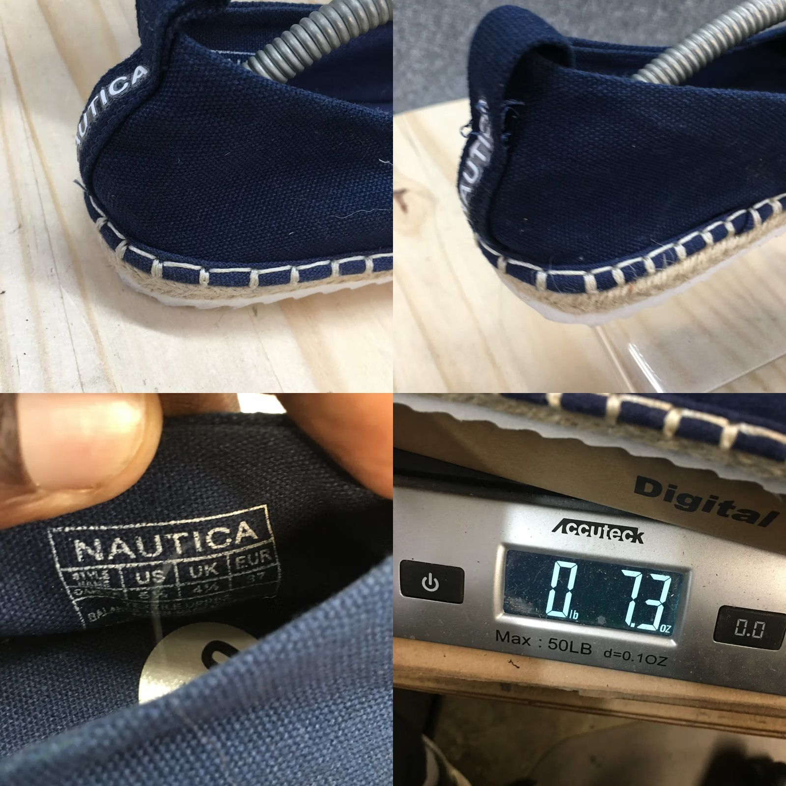 Nautica Nautica Shoes Womens Slip On Espadrilles Blue Comfort Round Toe Low Top - Casual - Size 6.5 US - Canvas Flat Rubber Sole - 37 EU - M Width Size M / US 6-8 / IT 42-44 - 9 Thumbnail
