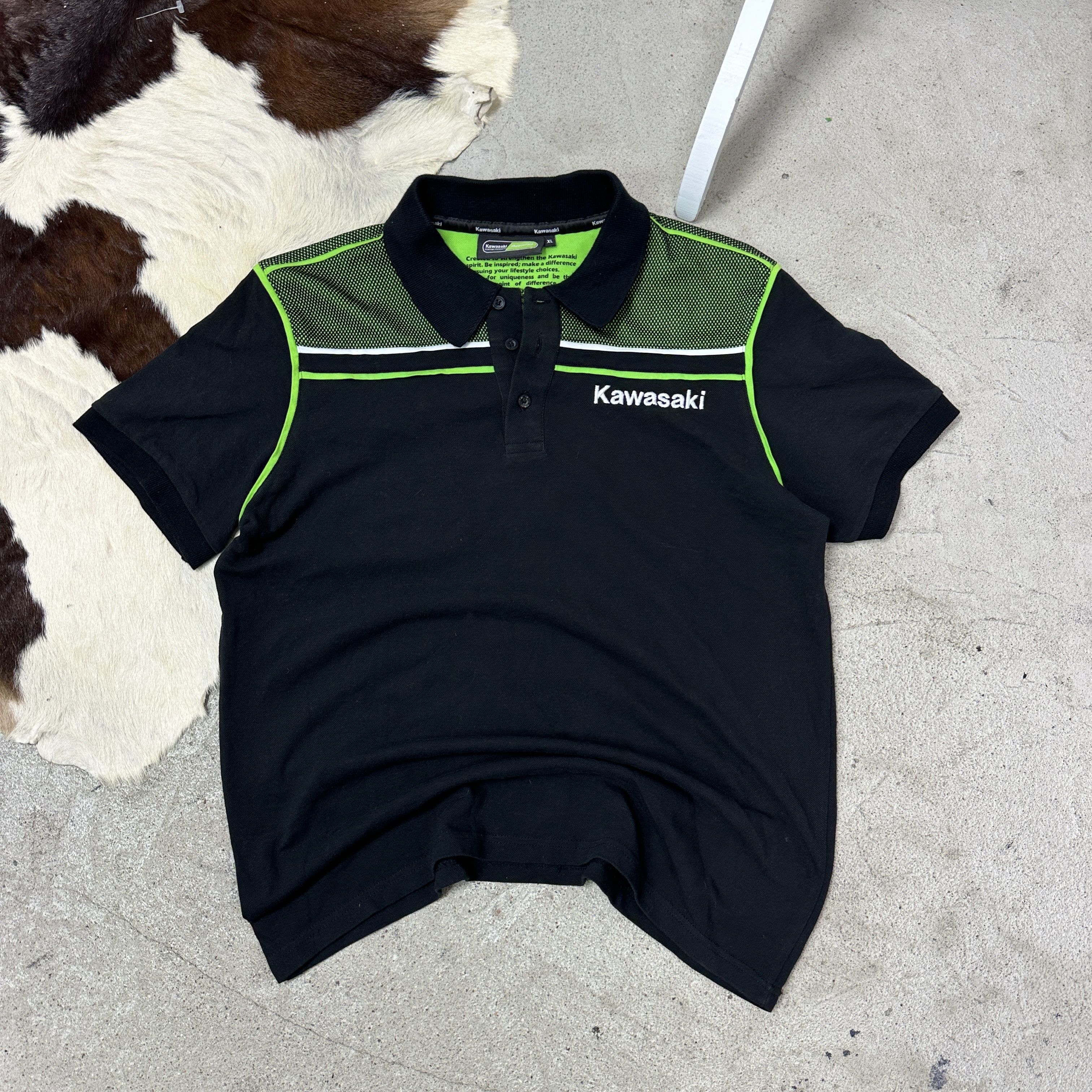 Vintage Vintage Streetwear Sporty Kawasaki Polo T-shirt Y2K Size US XL / EU 56 / 4 - 1 Thumbnail