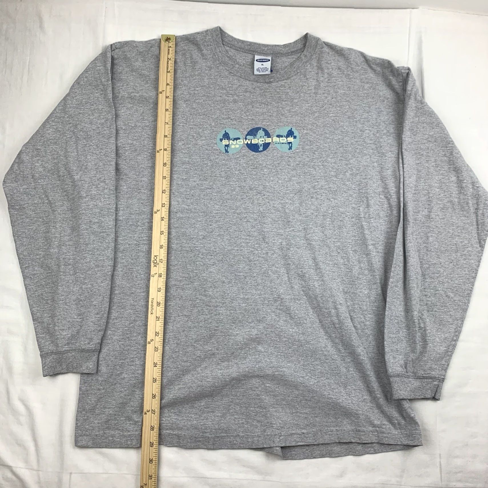 Old Navy VINTAGE Old Navy Snowboarding Shirt Men XL Gray Grunge 90s Y2K Urban Skate Size US XL / EU 56 / 4 - 4 Thumbnail