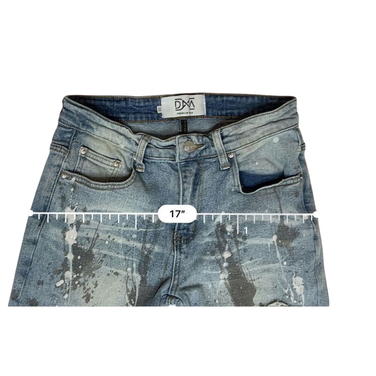 DNA DNA Premium Painted Embellished Destroyed Blue Jeans 30 Size 30" / US 8 / IT 44 - 5 Thumbnail