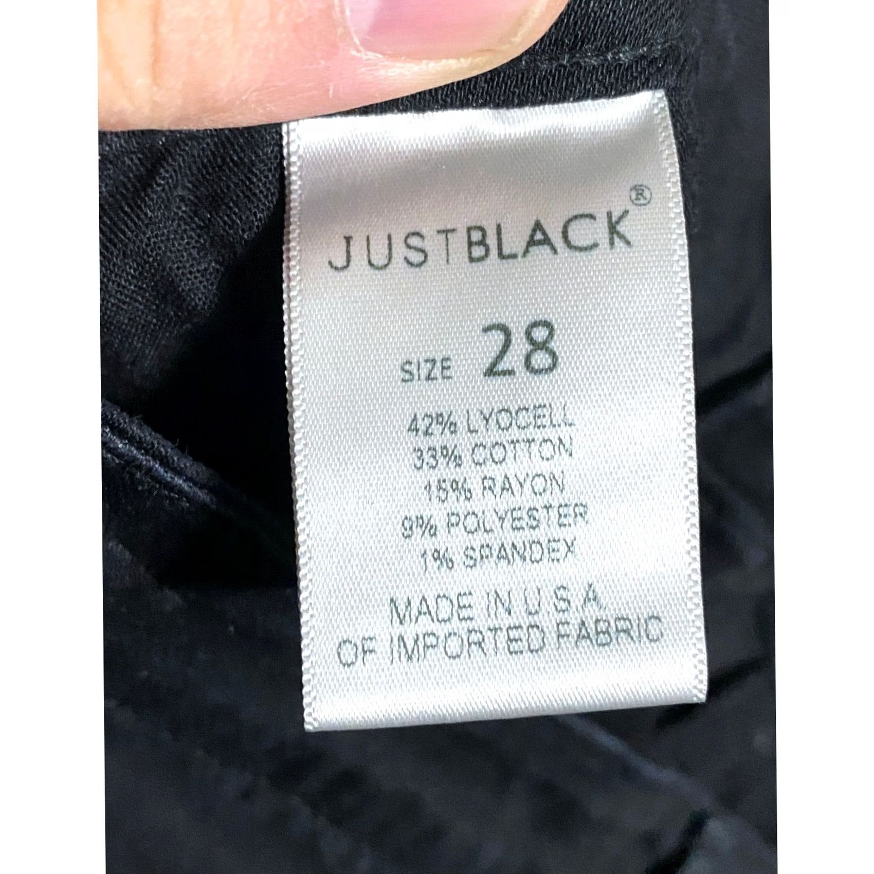 Vintage Just Black Skinny Jeans Womens 28 Ankle Zipper Stretch Grunge Whimsigoth Emo USA Size 28" / US 6 / IT 42 - 7 Thumbnail