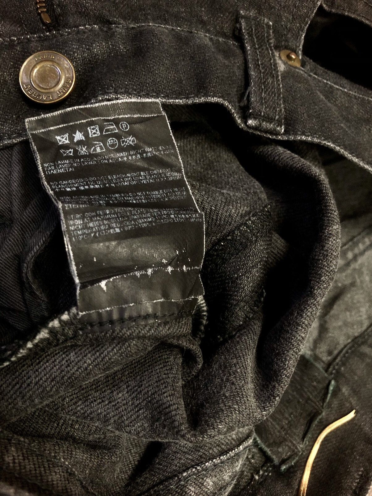Hedi Slimane × Saint Laurent Paris SAINT LAURENT D01 PARIS BLACK DENIM Size 32" / US 10 / IT 46 - 24 Thumbnail