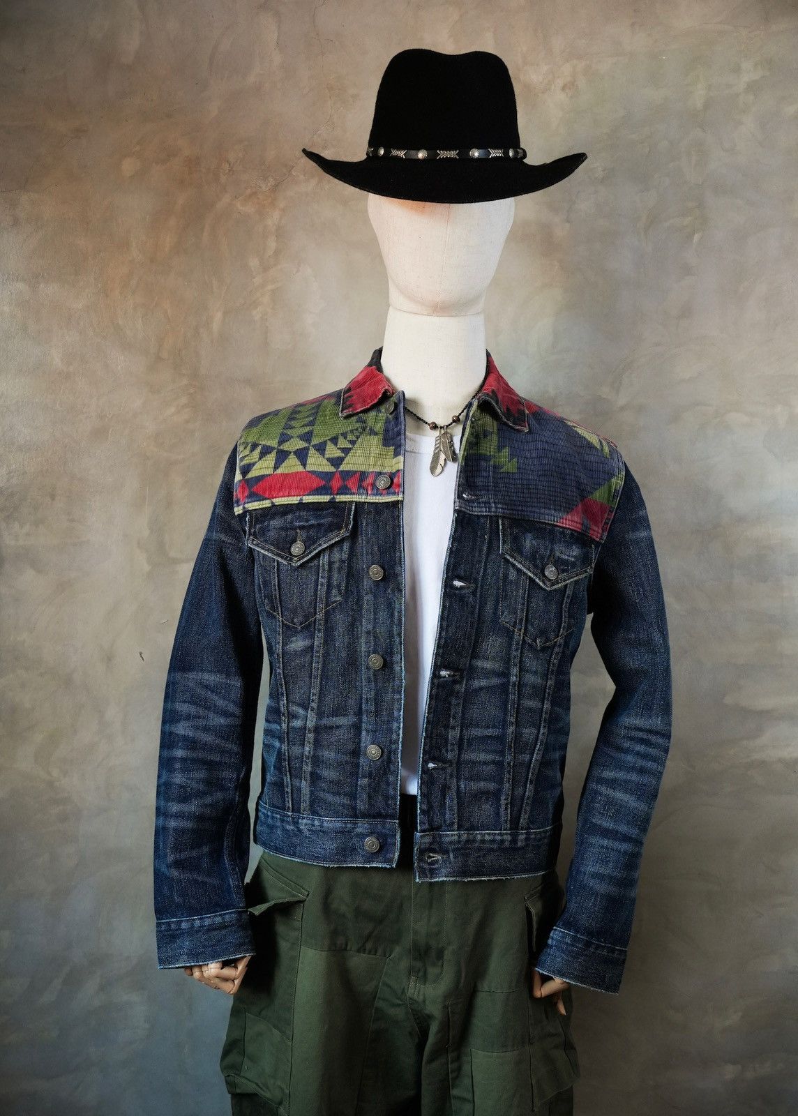 Denim & Supply Ralph Lauren Vintage Ralph Lauren Denim & Supply South Aztec Denim Jacket Size US S / EU 44-46 / 1 - 1 Thumbnail