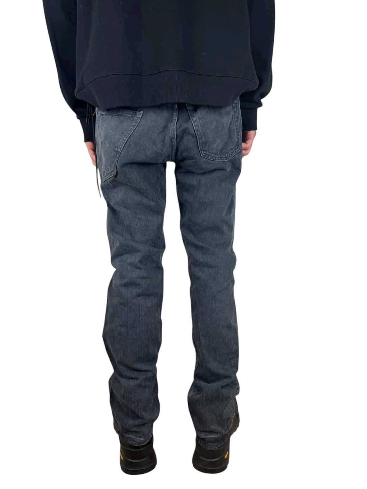 Japanese Brand Johnbull Asymmetrical Cut Black Patchwork Distressed Denim Size US 32 / EU 48 - 5 Thumbnail