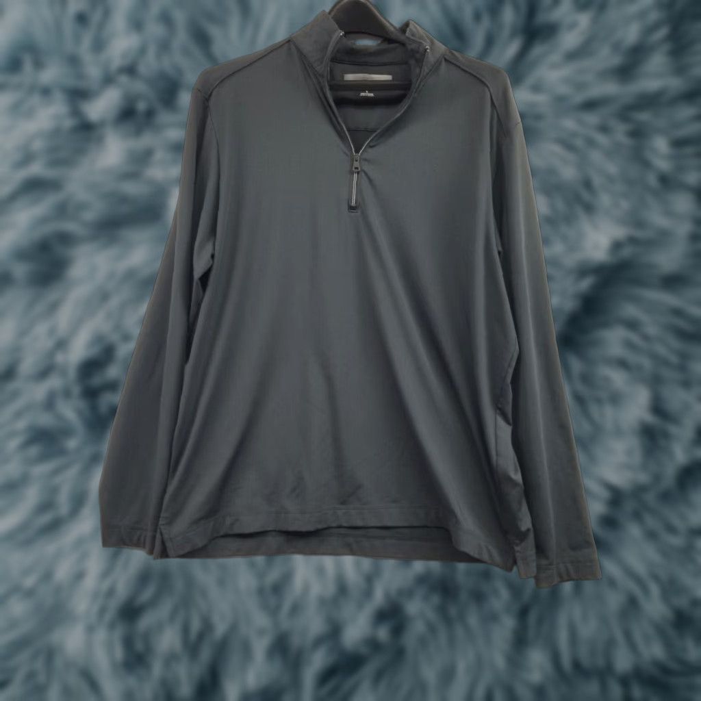 Vintage Greg Norman Shirt Mens Large Gray Long Sleeve 1/4 Zip Golf Mock Neck Sport Casual Activewear Size US L / EU 52-54 / 3 - 1 Thumbnail