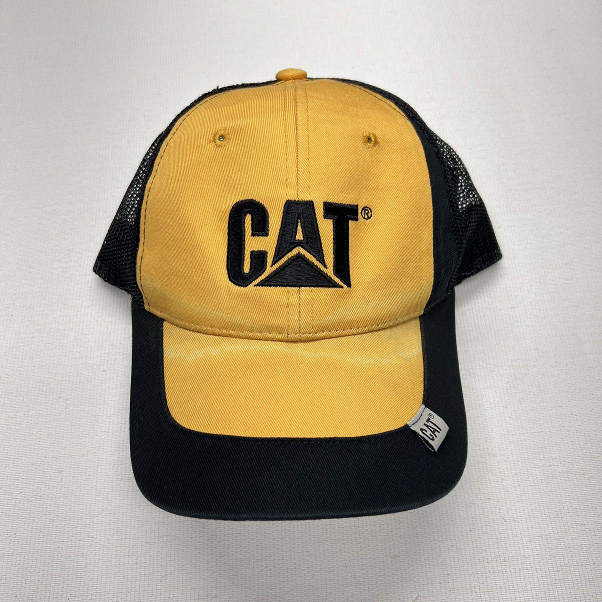 Caterpillar Cat Caterpillar Hat Yellow Black Snap Back Truck Machine Size ONE SIZE - 2 Thumbnail
