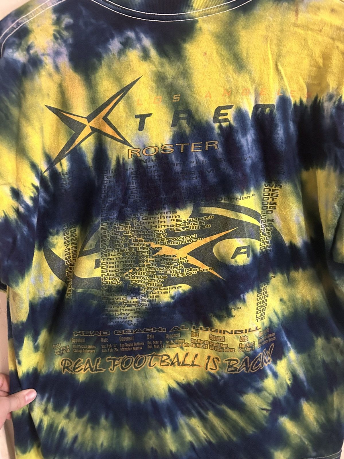 NFL × Vintage 2001 Los Angeles Xtreme NFL Tie Dye T-Shirt XL Size US XL / EU 56 / 4 - 4 Thumbnail