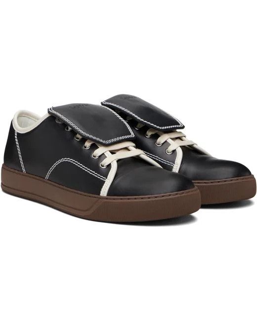 Lanvin os11x0226 Dbb1 Sneakers With Leather Tongue In Black Size US 10 / EU 43 - 2 Thumbnail