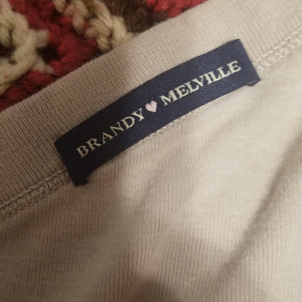 Designer Brandy Melville Off the Shoulder Crop Top Size ONE SIZE - 2 Thumbnail